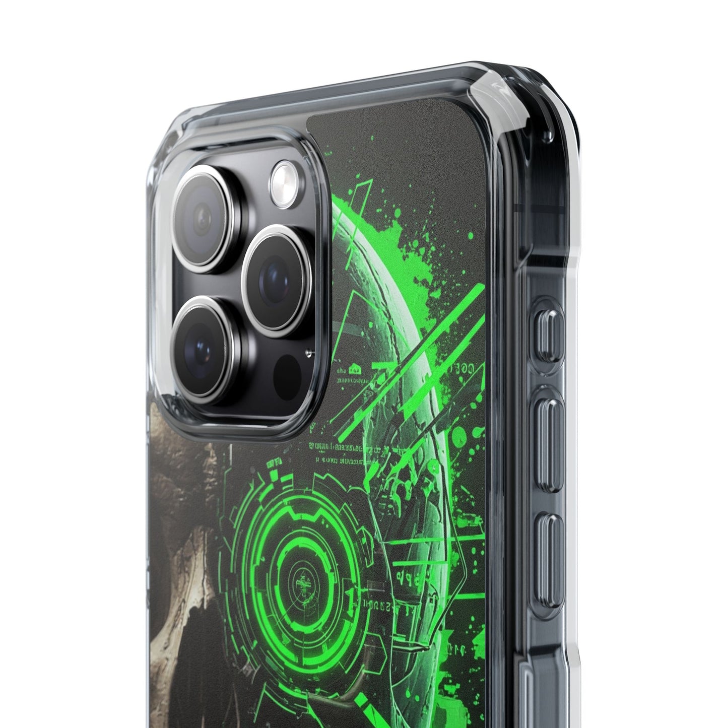 Skull Graphic Phone Case - Magnetic Clear Impact Cases, Skull Design, Unique Phone Protection, Edgy Gift for Tech Lovers