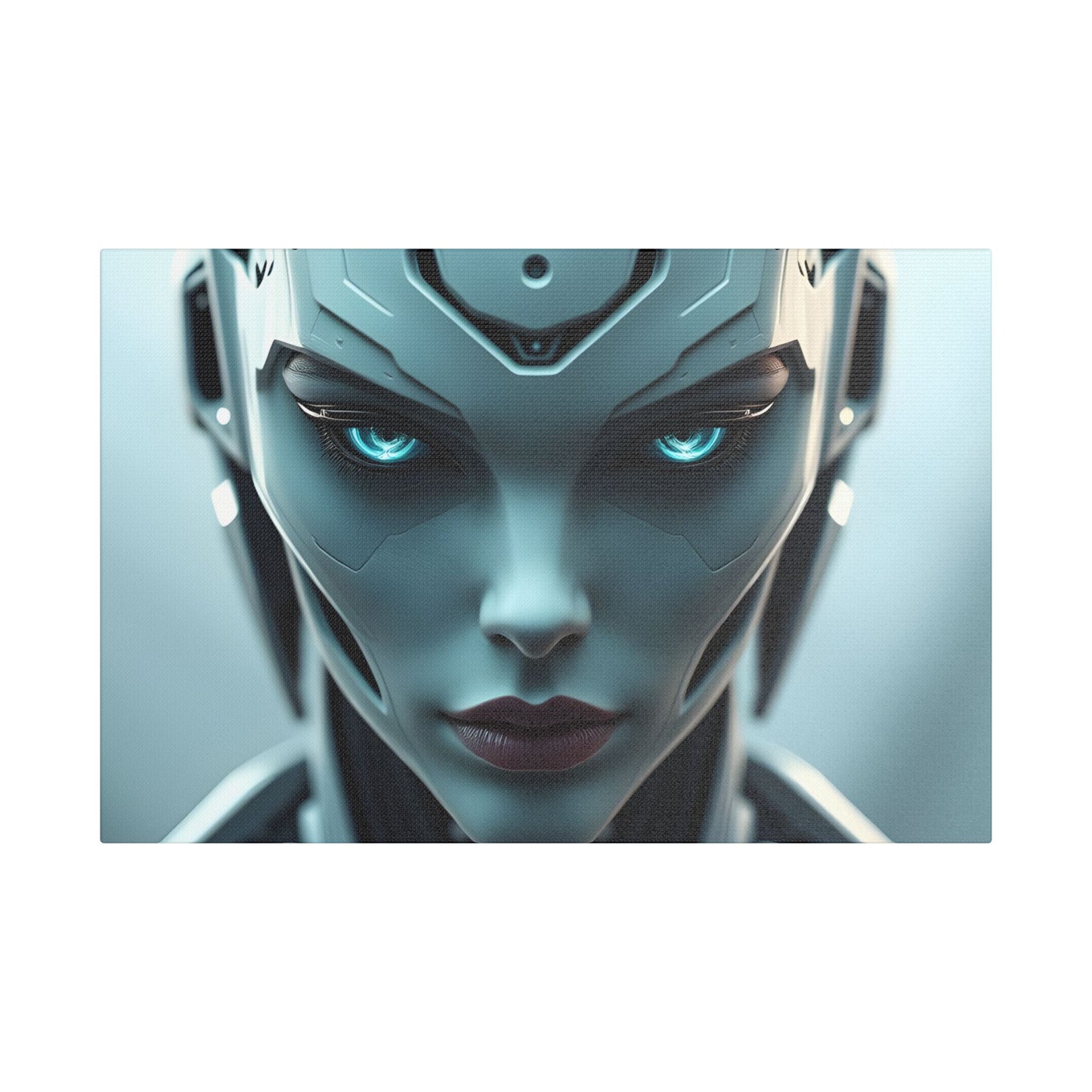 Futuristic Robot Art Canvas Print, Sci-Fi Wall Decor, Modern Home Artwork, Tech-Inspired Gift, Unique Living Room Accent