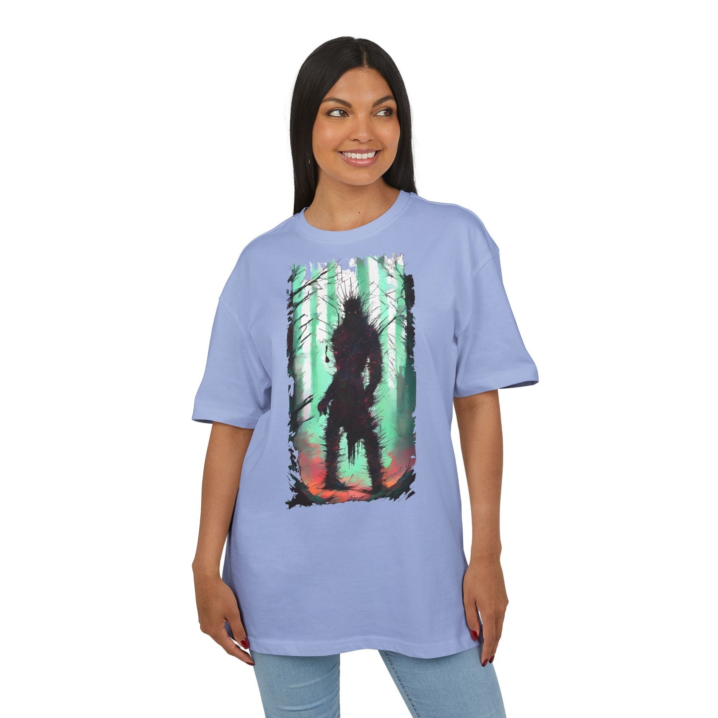 Unisex Oversized Graphic Tee with Forest Silhouette | Comfy Casual Wear, Gift for Nature Lovers, Ideal for Camping, Hiking, Everyday Style