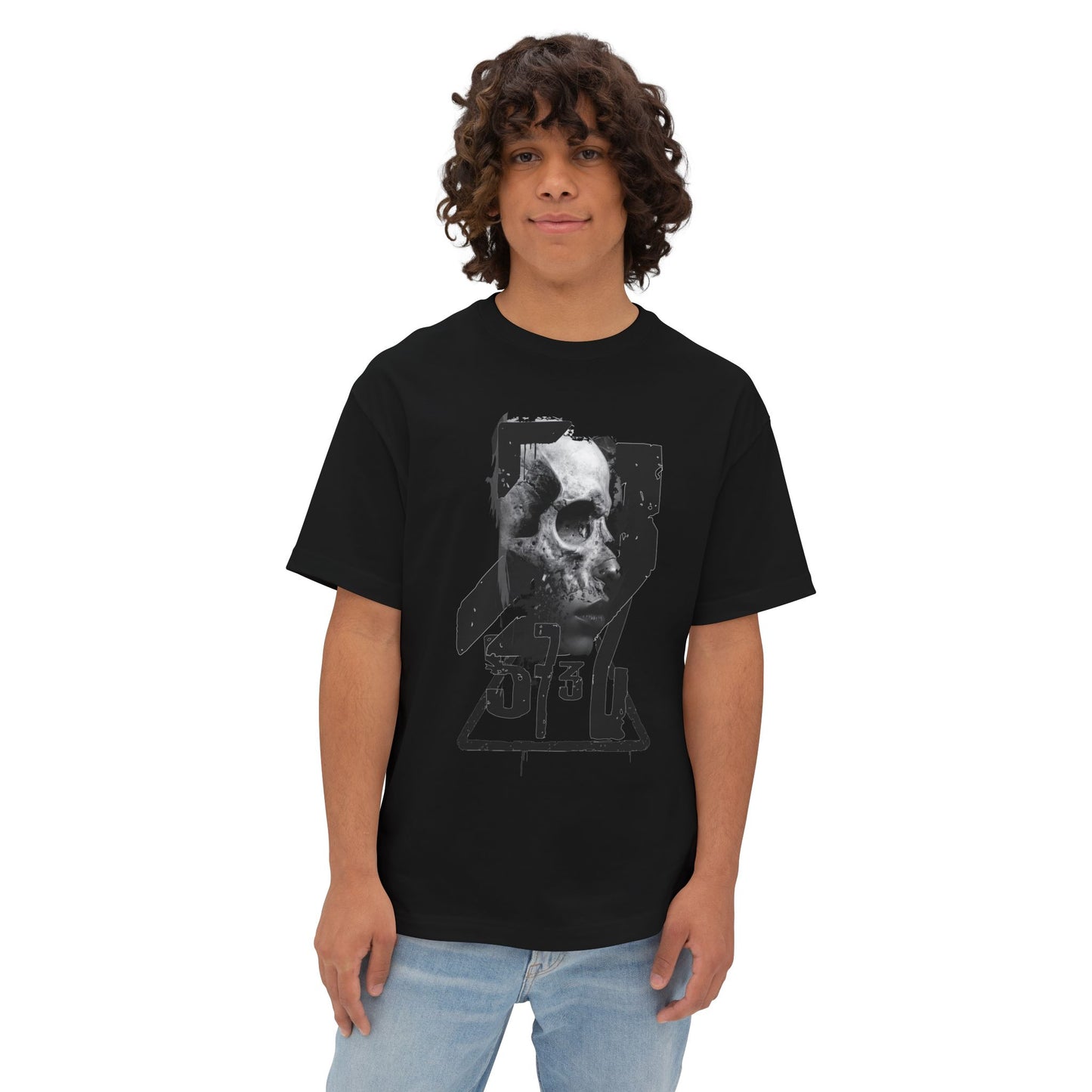 Edgy Graphic Tee, Unisex Oversized Boxy Tee, Goth Fashion Shirt, Casual Streetwear Top, Grunge Style Tee, Perfect Gift for Halloween