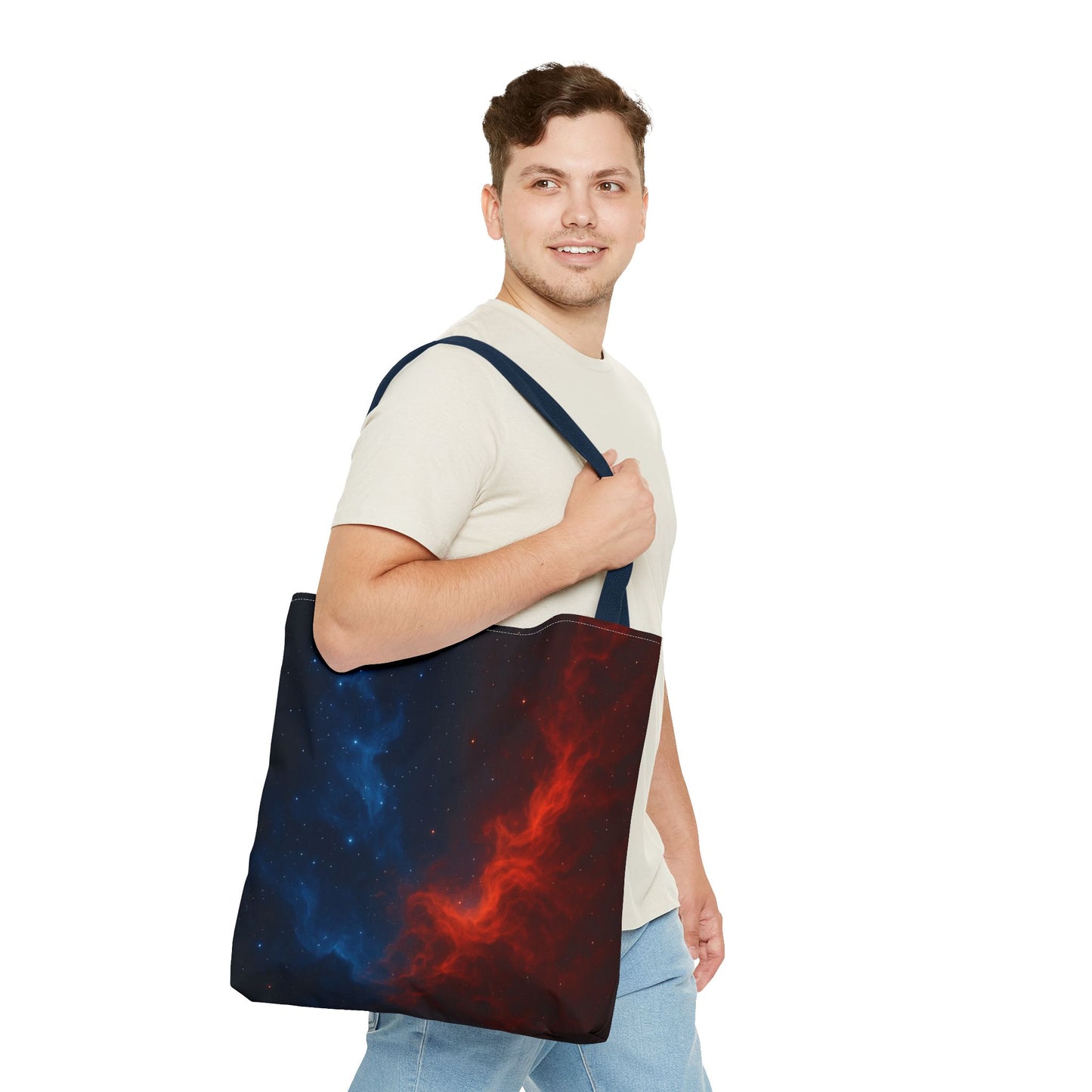 Cosmic Tote Bag, Galaxy Print Eco-Friendly Bag, Stylish Reusable Shopping Tote, Space-Themed Gift, Astronaut Lover Accessory