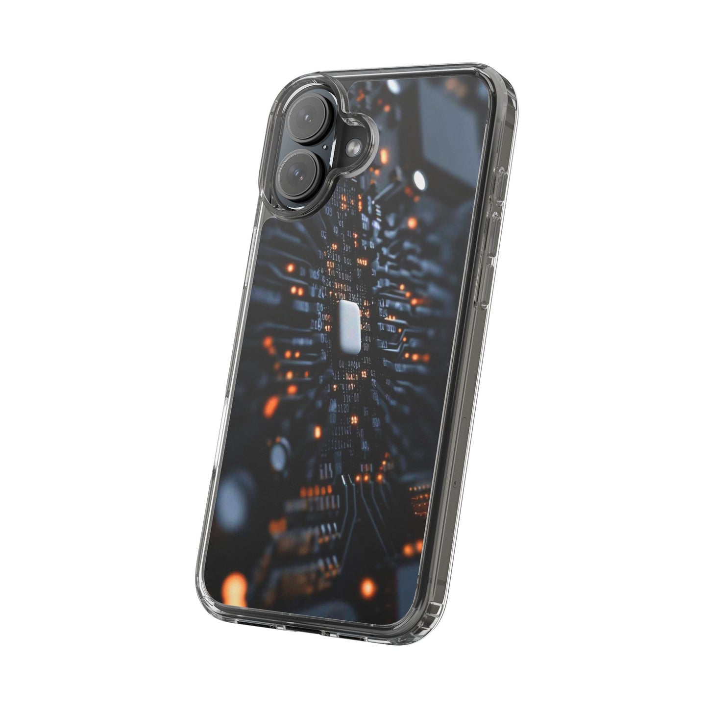 Clear Phone Case with Cyber Print