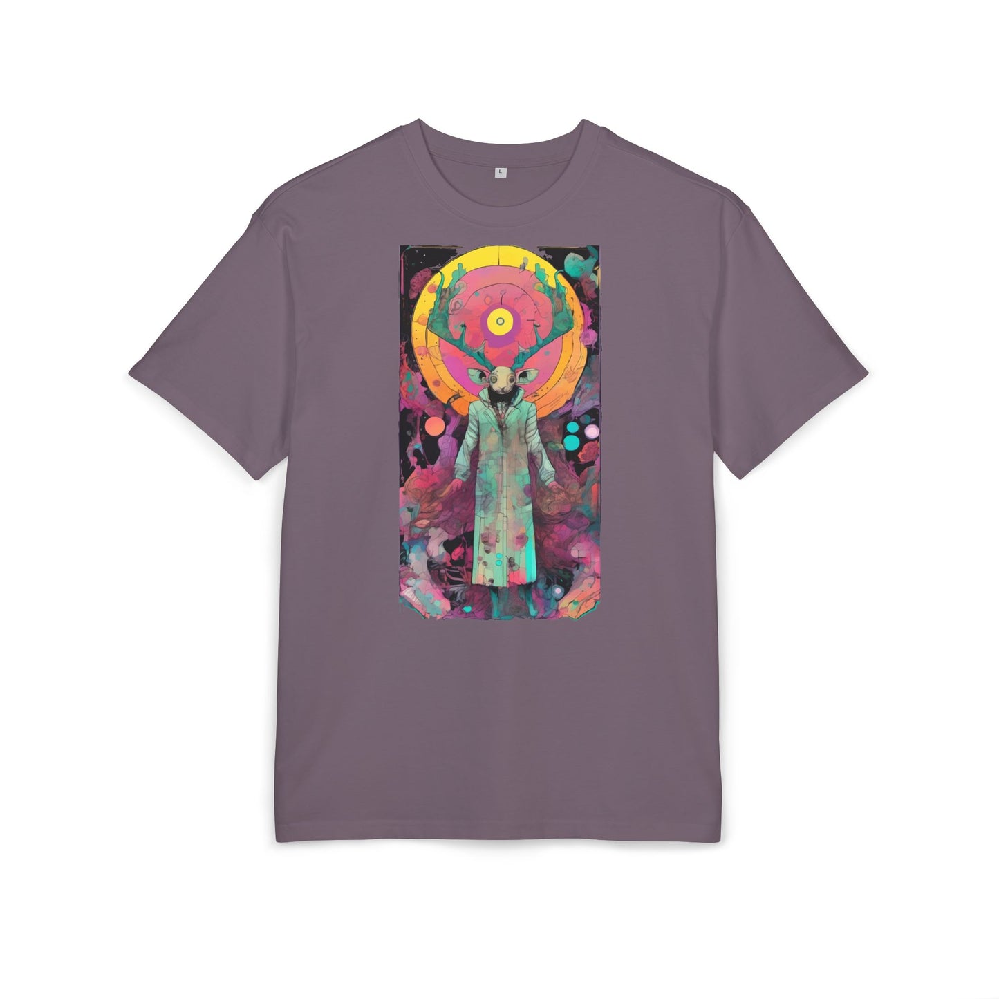 Vibrant Artistic Oversize Tee - Unisex Heavyweight T-Shirt, Bohemian Style, Gift for Art Lovers, Festival Wear, Casual Chic