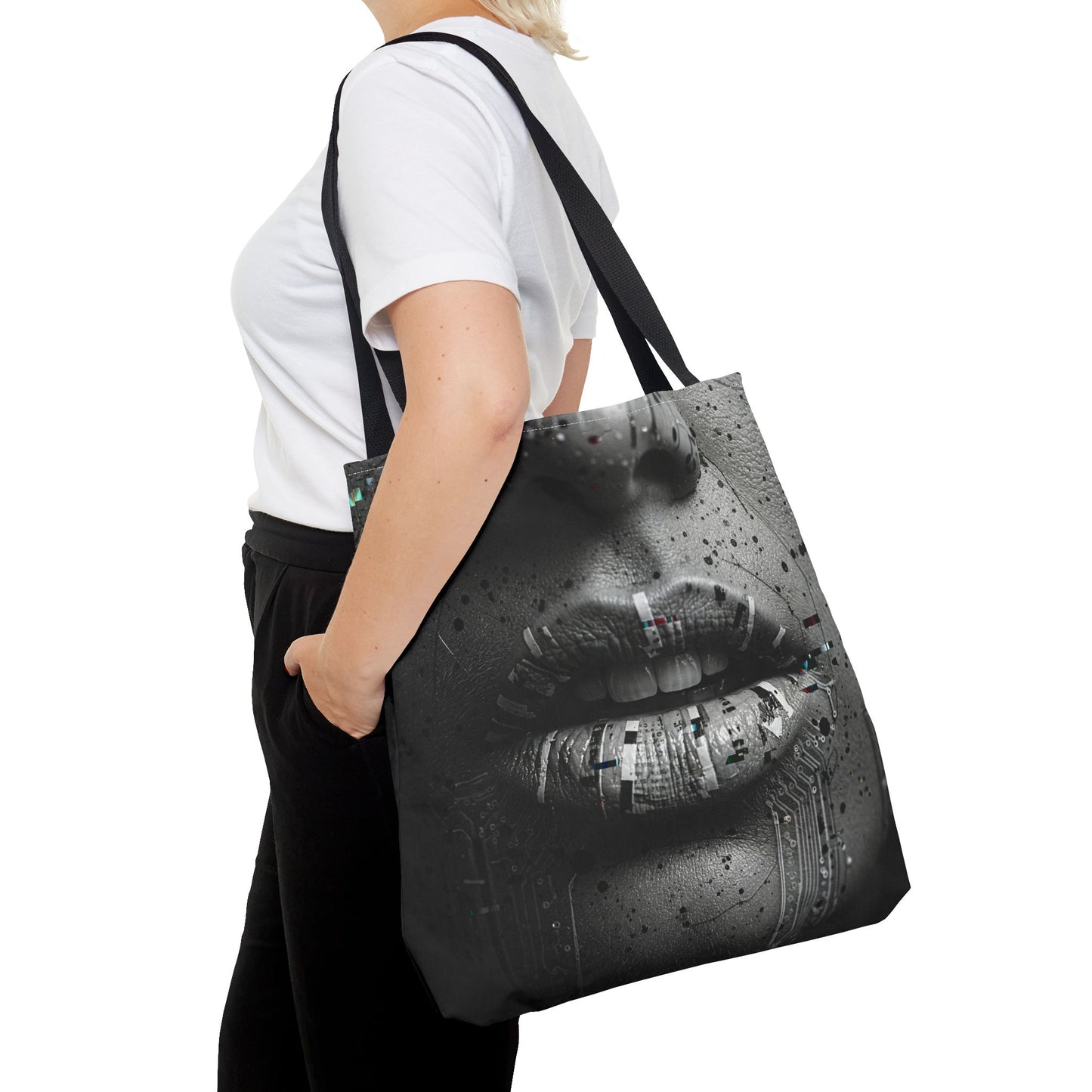 Stylish Graphic Tote Bag - Chic Everyday Carryall, Trendy Laptop Bag, Fashion Statement, Art-Inspired Gift, Eco-Friendly
