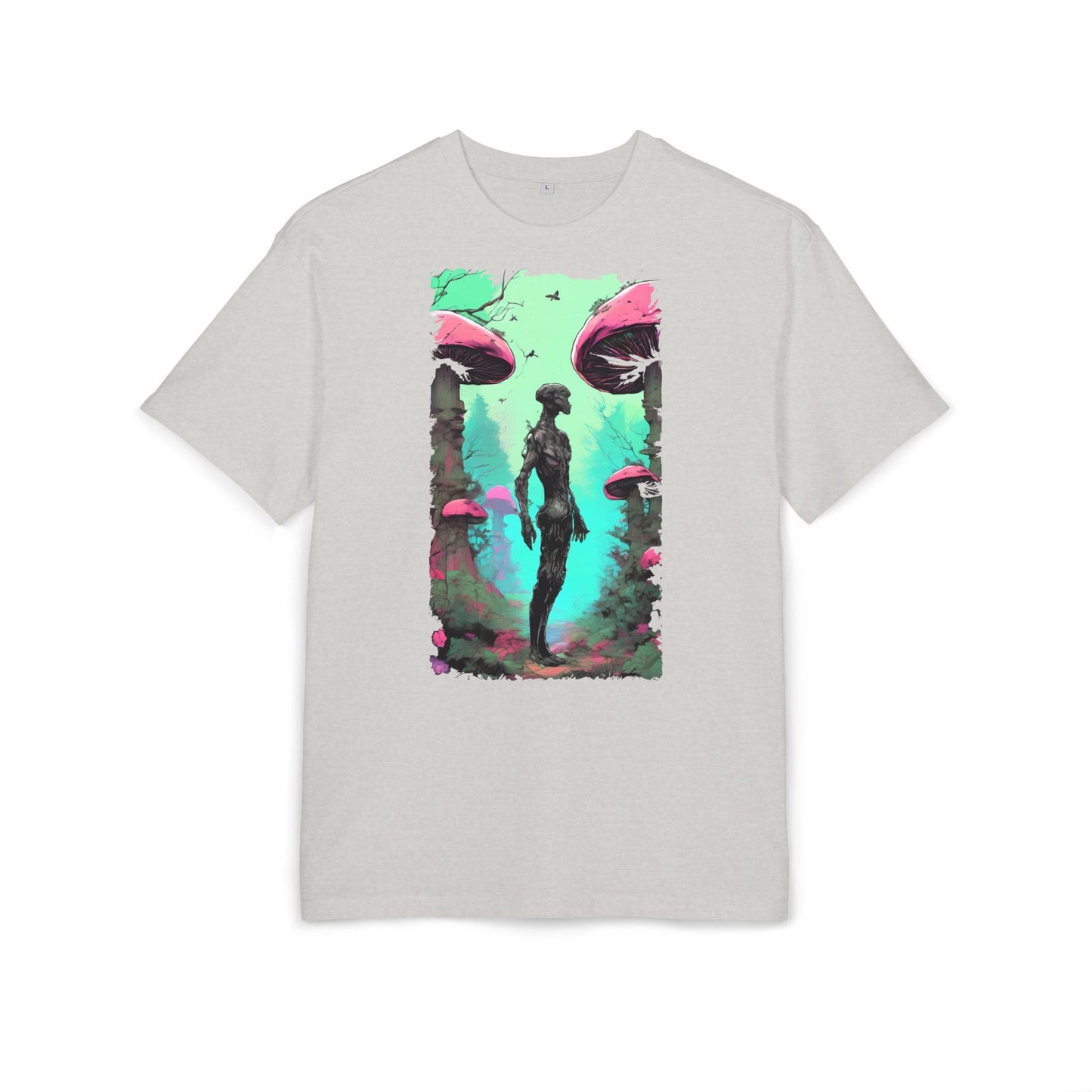 Psychedelic Mushroom Tee, Unisex Oversize Shirt, Trendy Graphic T-shirt, Casual Wear, Festival Attire, Unique Gifts