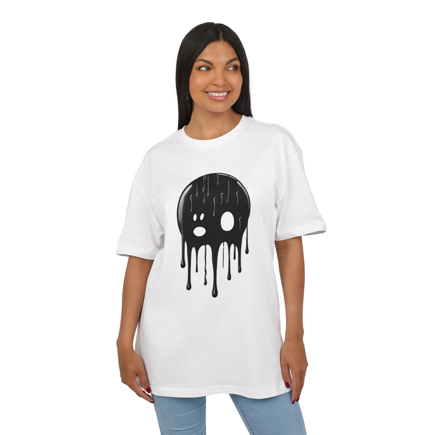 Edgy Skull Graphic Unisex Heavy Oversize Tee