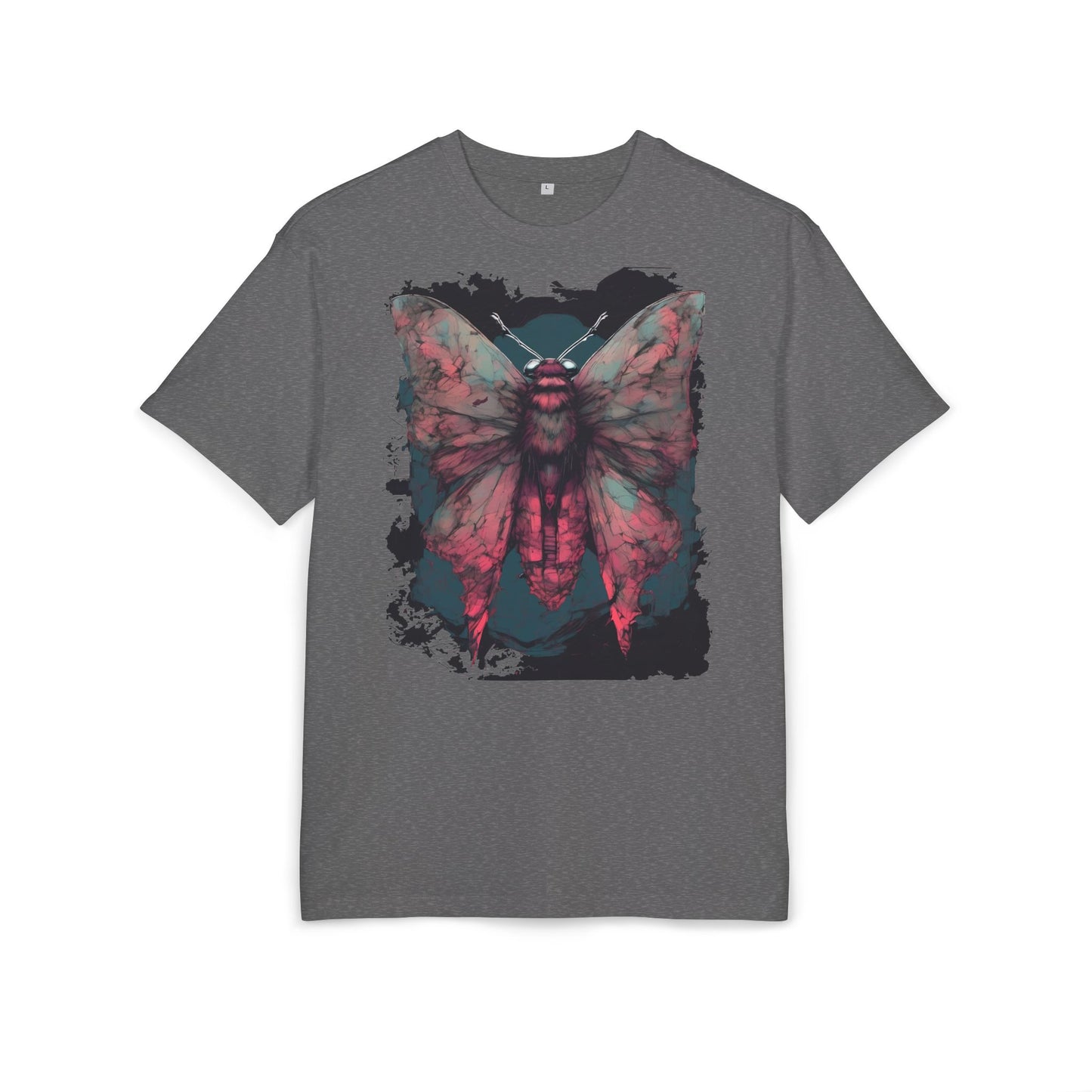Aesthetic Moth Graphic Oversize Tee, Casual Style Shirt, Unique Gift, Eco-Print Tee, Art Lover Fashion, Nature-Inspired Top
