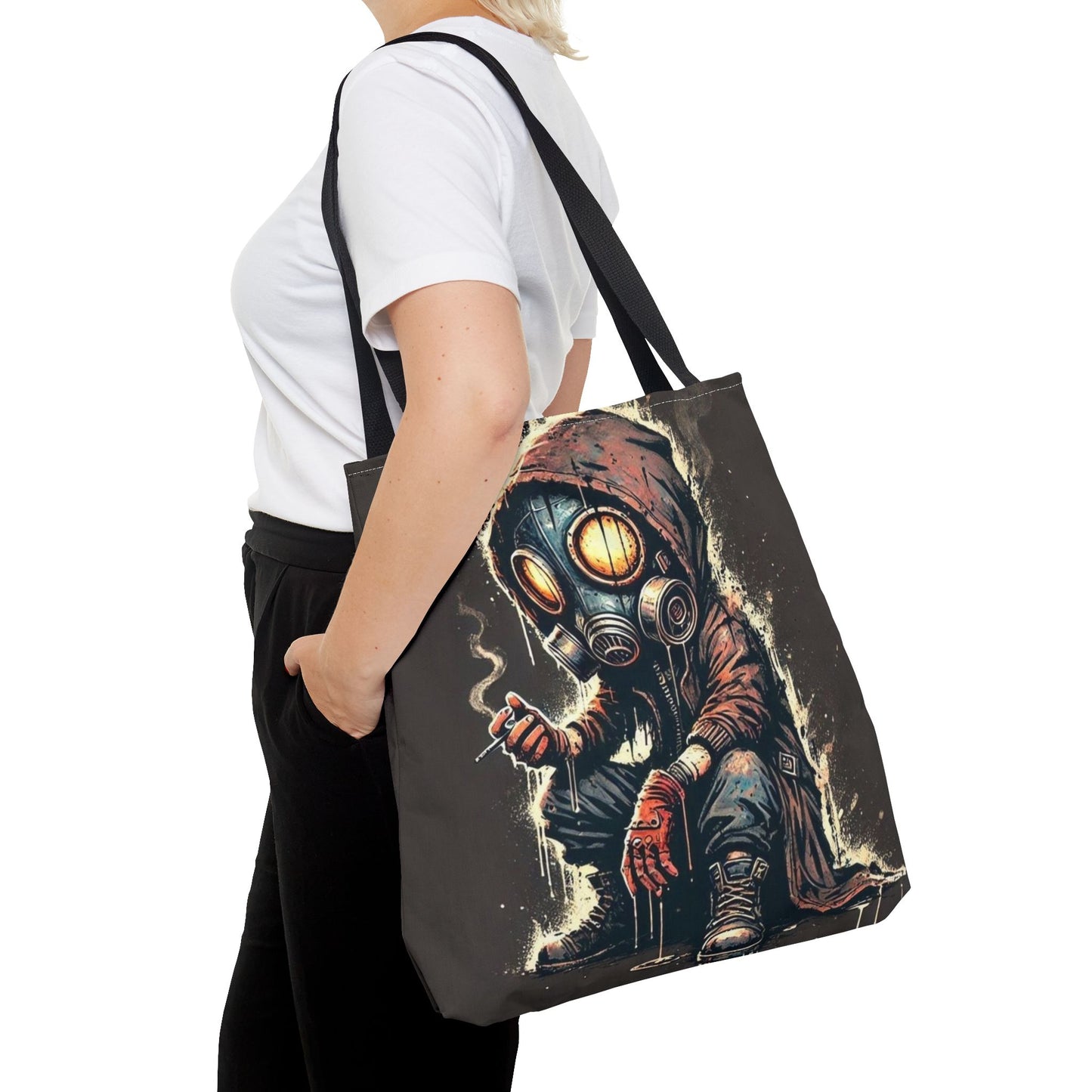 Gothic Tote Bag, Unique AOP Tote, Artful Shopping Bag, Edgy Gift for Her, Trendy Eco-Friendly Tote, Halloween Accessory
