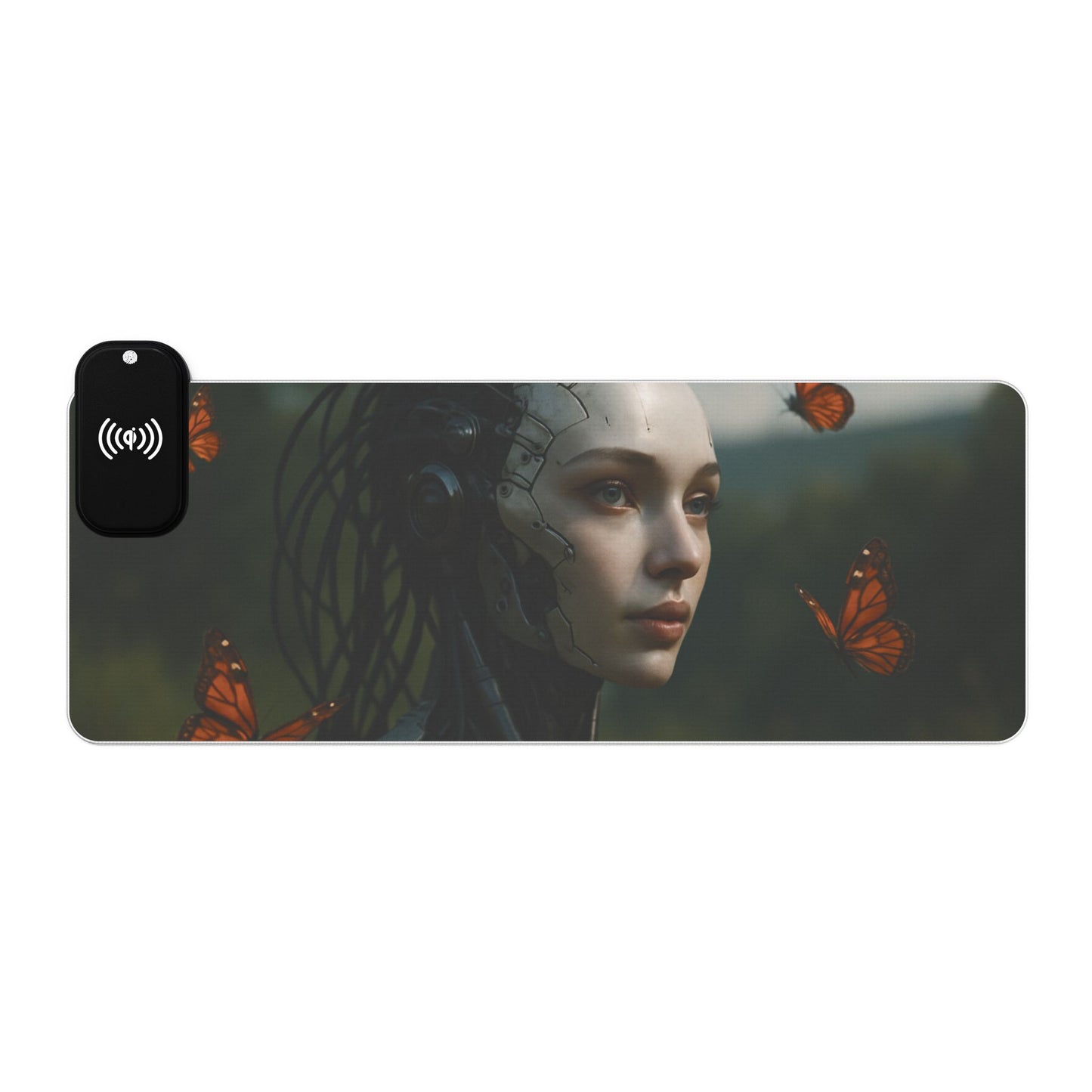 LED Gaming Mouse Pad with Wireless Charging | LED Desk Accessory, Gamer Gift, Tech Decor, Office Organizer, Home Office Essentials