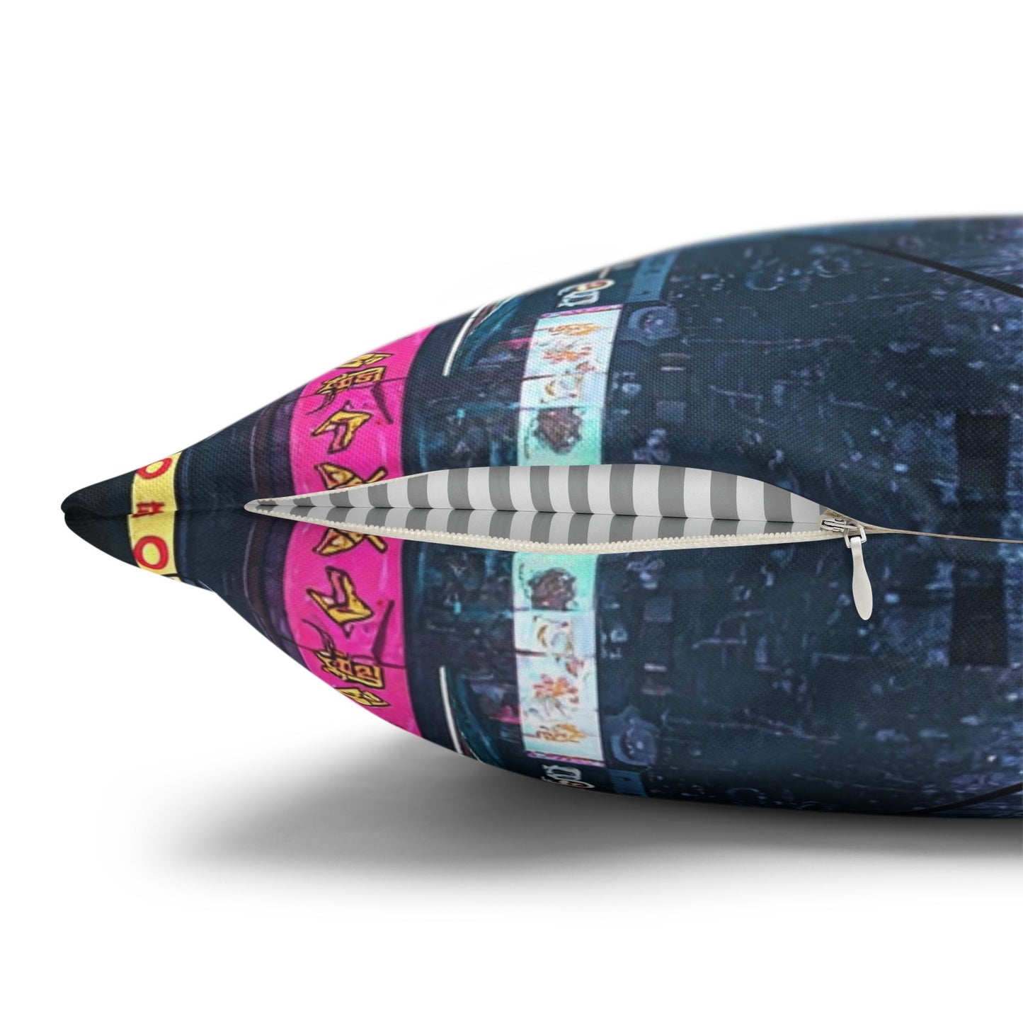 Anime-Inspired Urban Pillowcase, Cozy Home Decor, Nerdy Gift, Bedroom Accent, Cyberpunk Decor, Manga Lover Gift