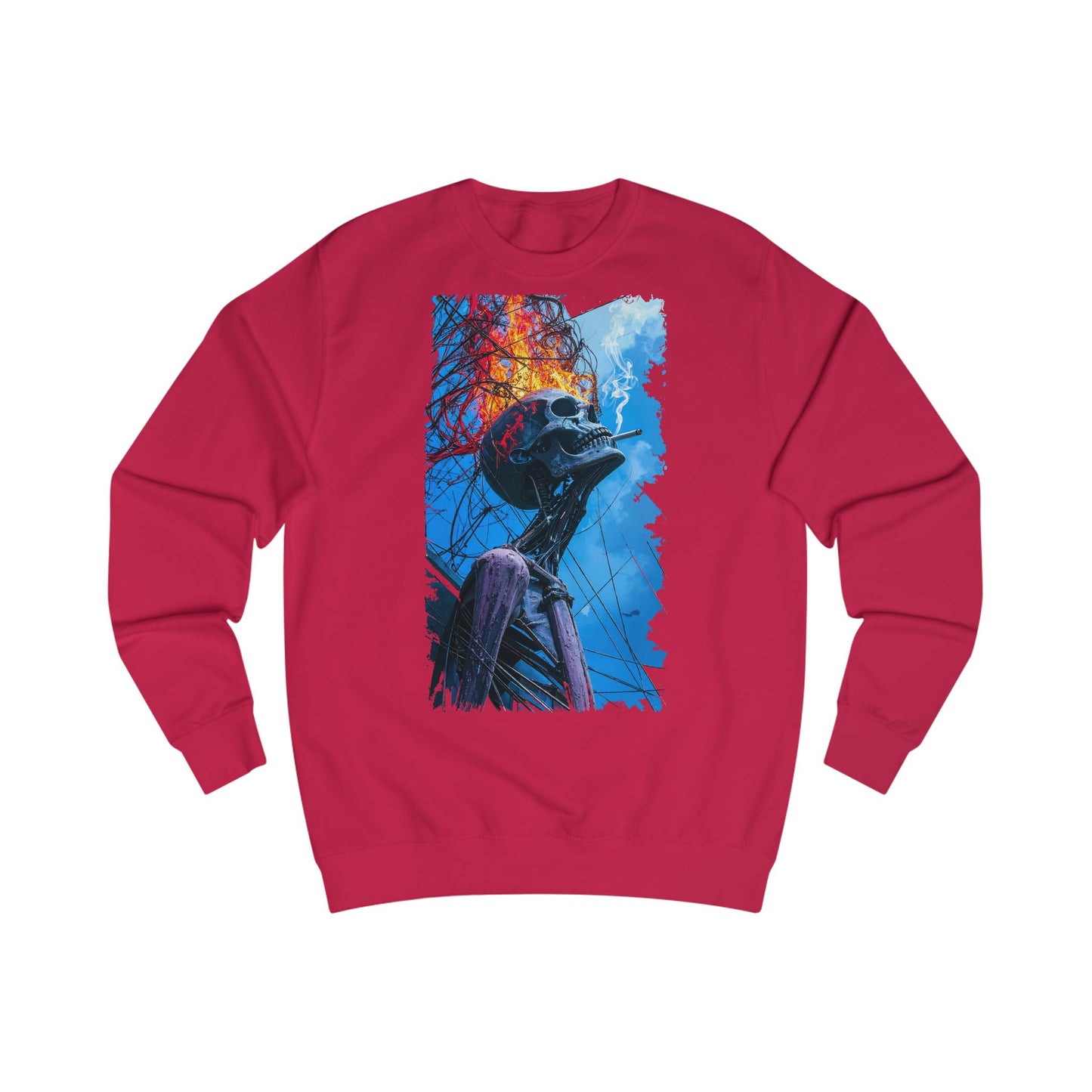 Vibrant Skeleton Unisex Sweatshirt - Perfect for Halloween, Cozy Casual Wear, Unique Art Gift, Fall Favorites, Spooky Season