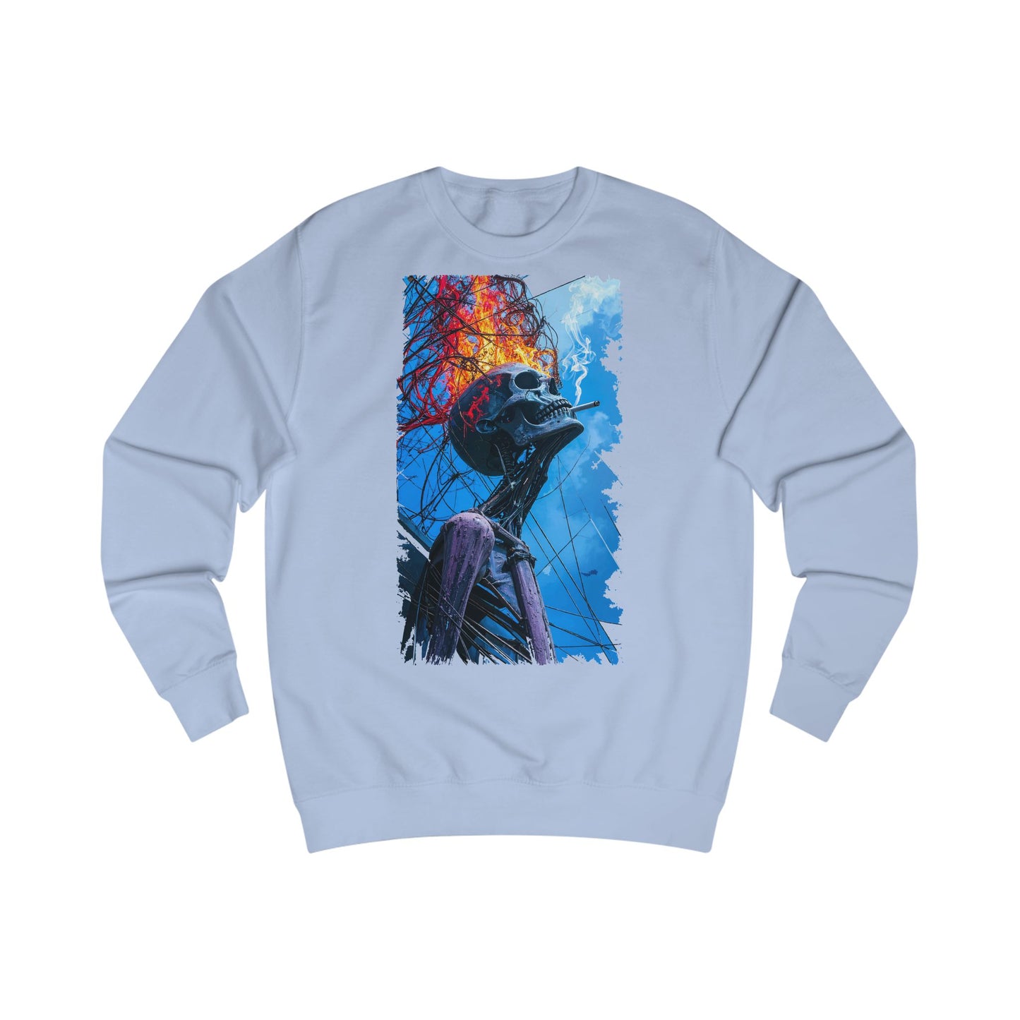Vibrant Skeleton Unisex Sweatshirt - Perfect for Halloween, Cozy Casual Wear, Unique Art Gift, Fall Favorites, Spooky Season