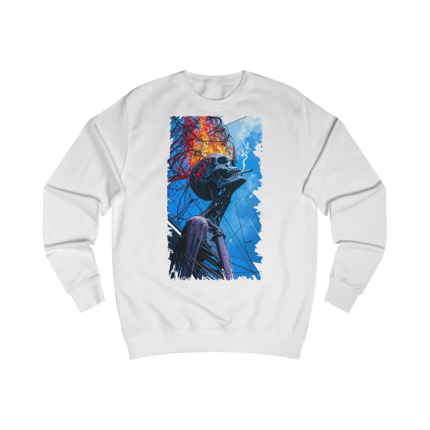 Vibrant Skeleton Unisex Sweatshirt - Perfect for Halloween, Cozy Casual Wear, Unique Art Gift, Fall Favorites, Spooky Season