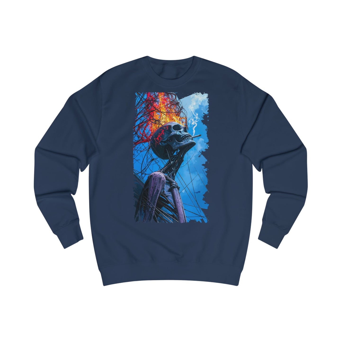 Vibrant Skeleton Unisex Sweatshirt - Perfect for Halloween, Cozy Casual Wear, Unique Art Gift, Fall Favorites, Spooky Season