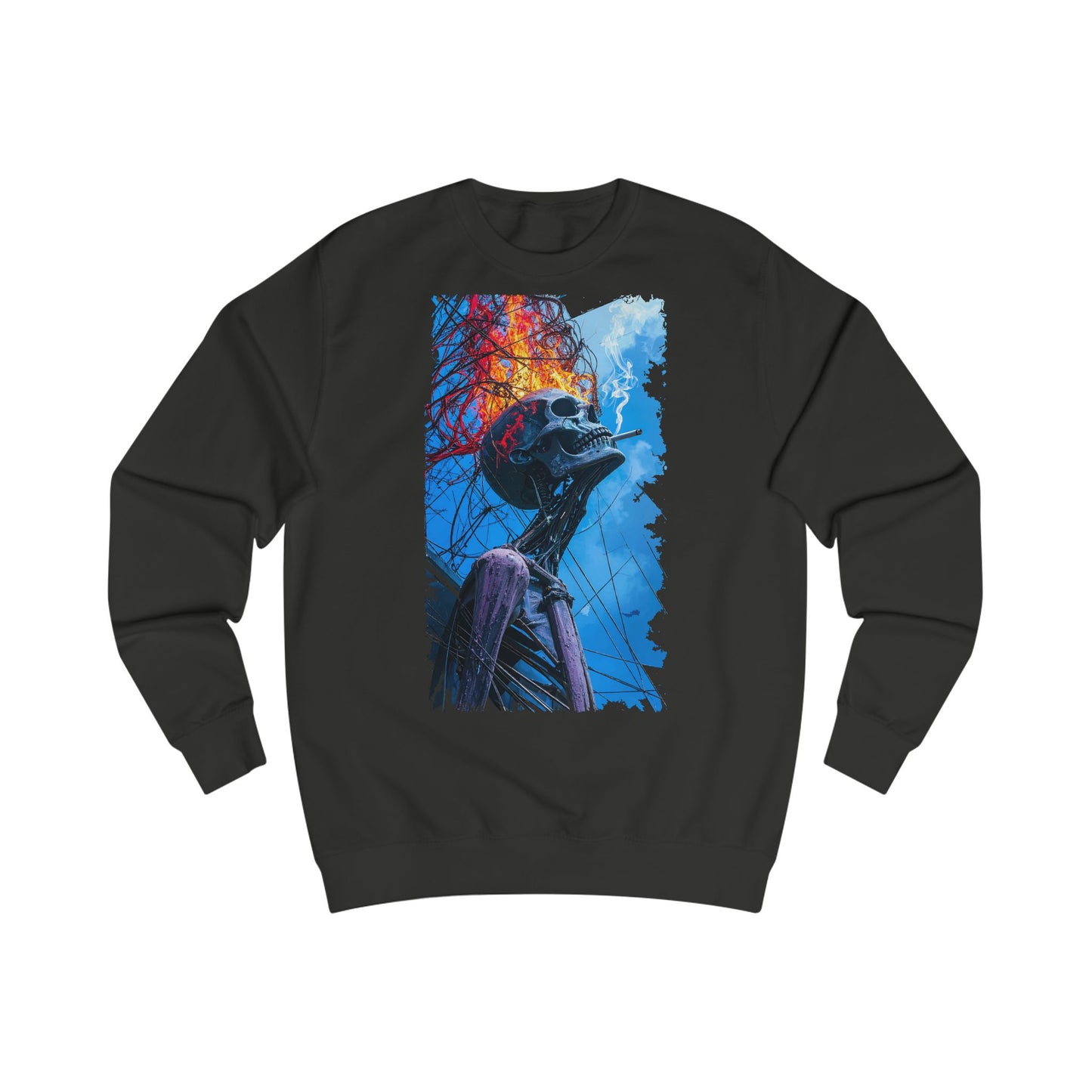 Vibrant Skeleton Unisex Sweatshirt - Perfect for Halloween, Cozy Casual Wear, Unique Art Gift, Fall Favorites, Spooky Season