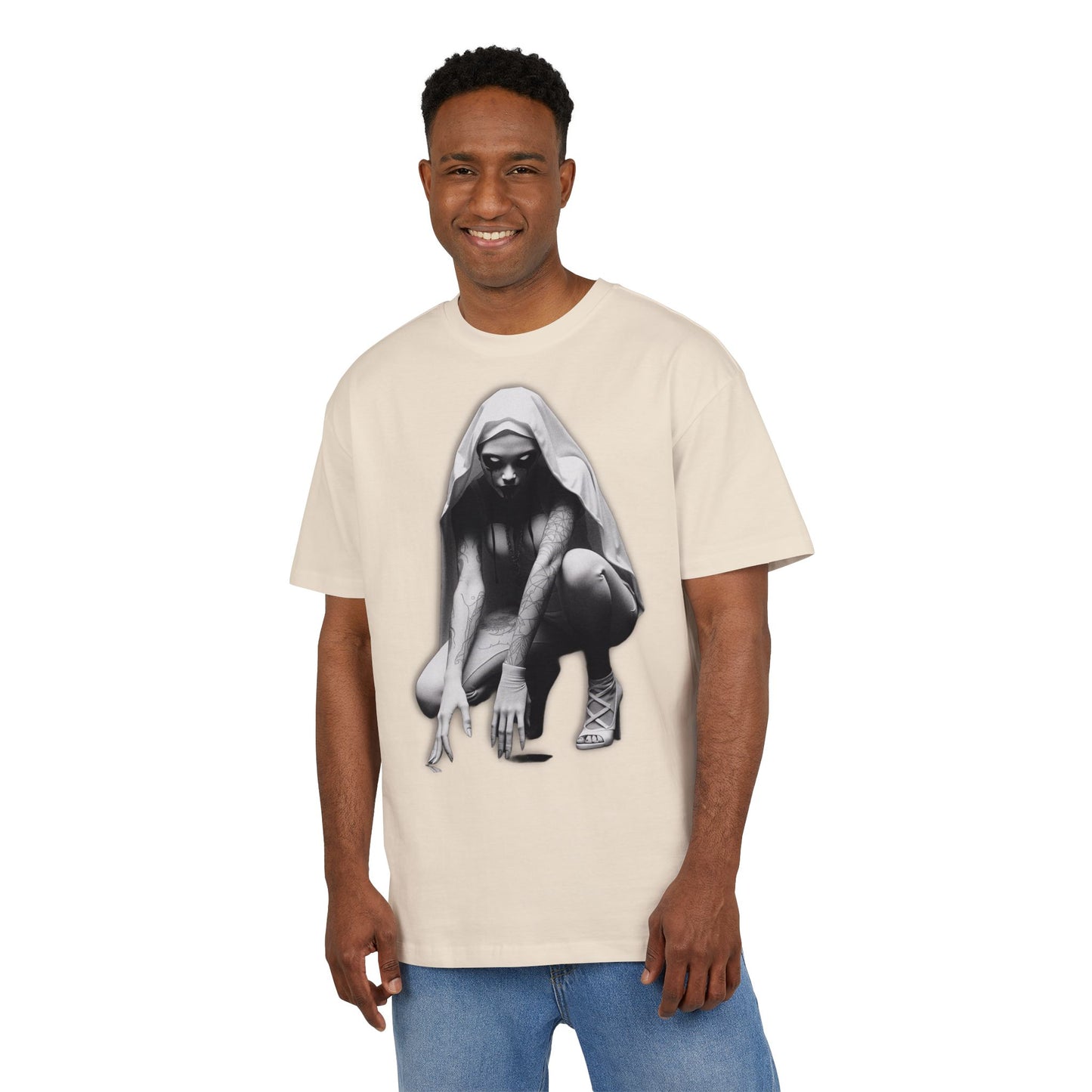 Urban Style Unisex Heavy Oversize Tee with Edgy Design
