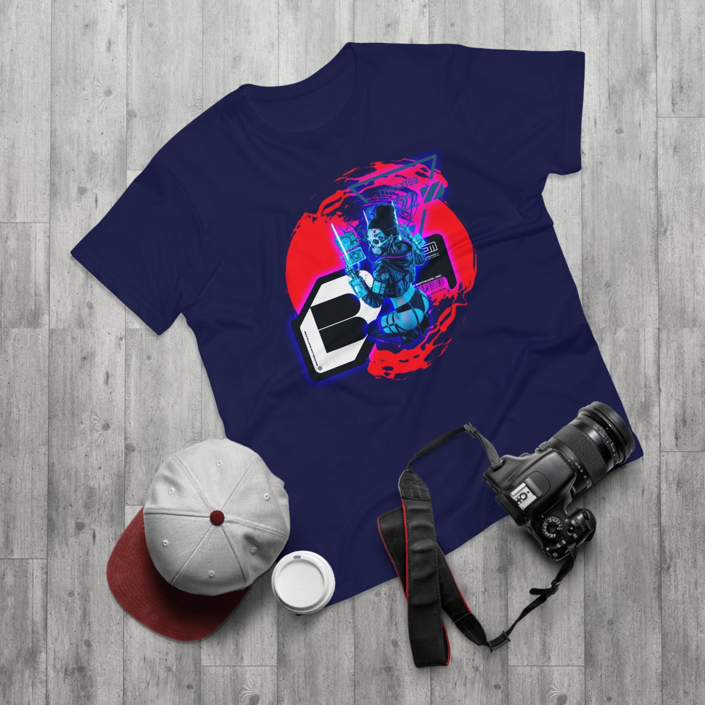 Futuristic Graphic Tee, Urban Outfit, Cyberpunk Style T-shirt, Men's Streetwear, Casual Wear, Gift for Tech Lovers