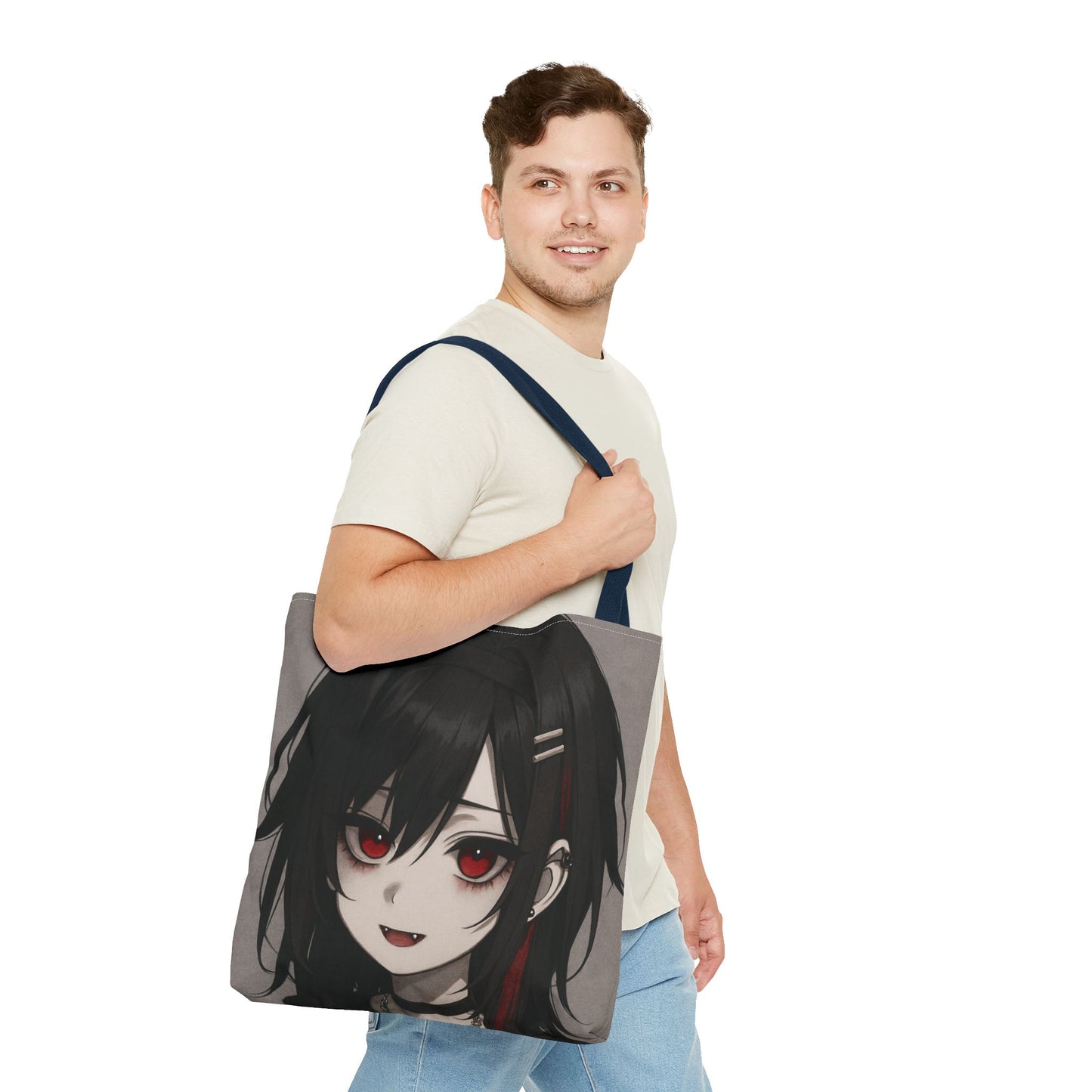 Anime-Inspired Tote Bag, Eco-Friendly Bag, Stylish Carry-All, Gift for Otaku, Fashionable Shopping Tote, Unique Artwork Bag