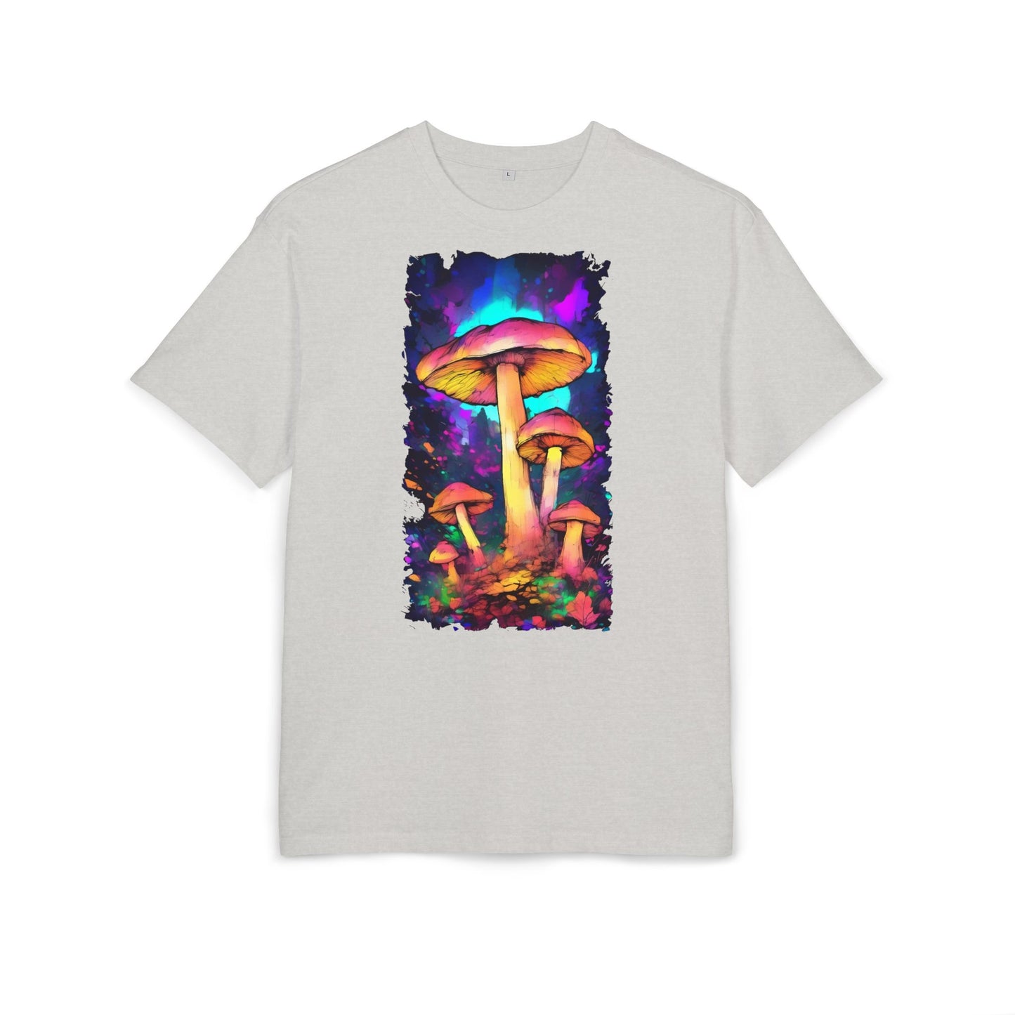 Psychedelic Mushroom Oversize Tee, Unisex Graphic Tee, Casual Summer Shirt, Gift for Nature Lovers, Festival Fashion
