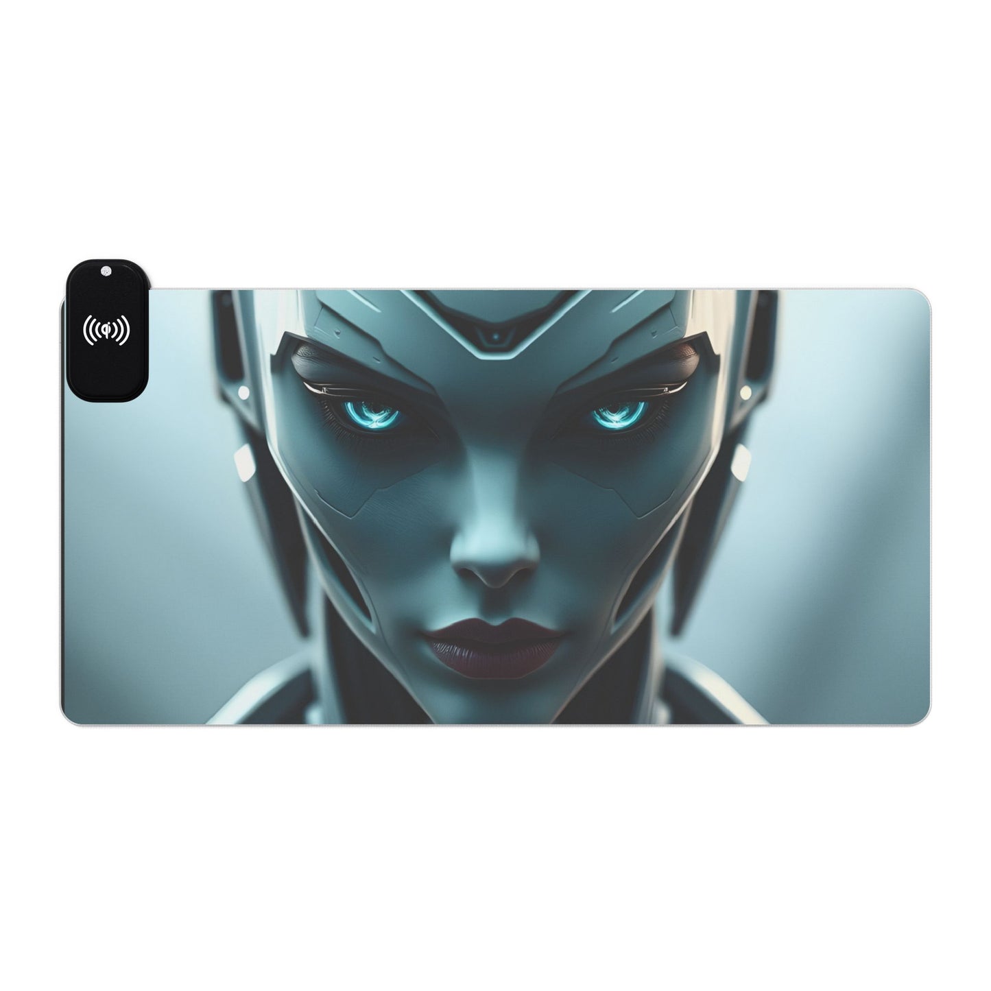 LED Gaming Mouse Pad with Wireless Charger - Futuristic Design, Gaming Decor, Gift for Gamers, Desk Accessories, Office Essentials