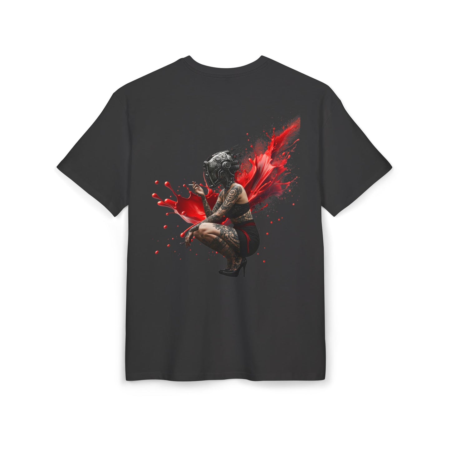 D'Stopian Oversized Unisex Tee - Edgy Graphic Art Tee for Urban Creatives