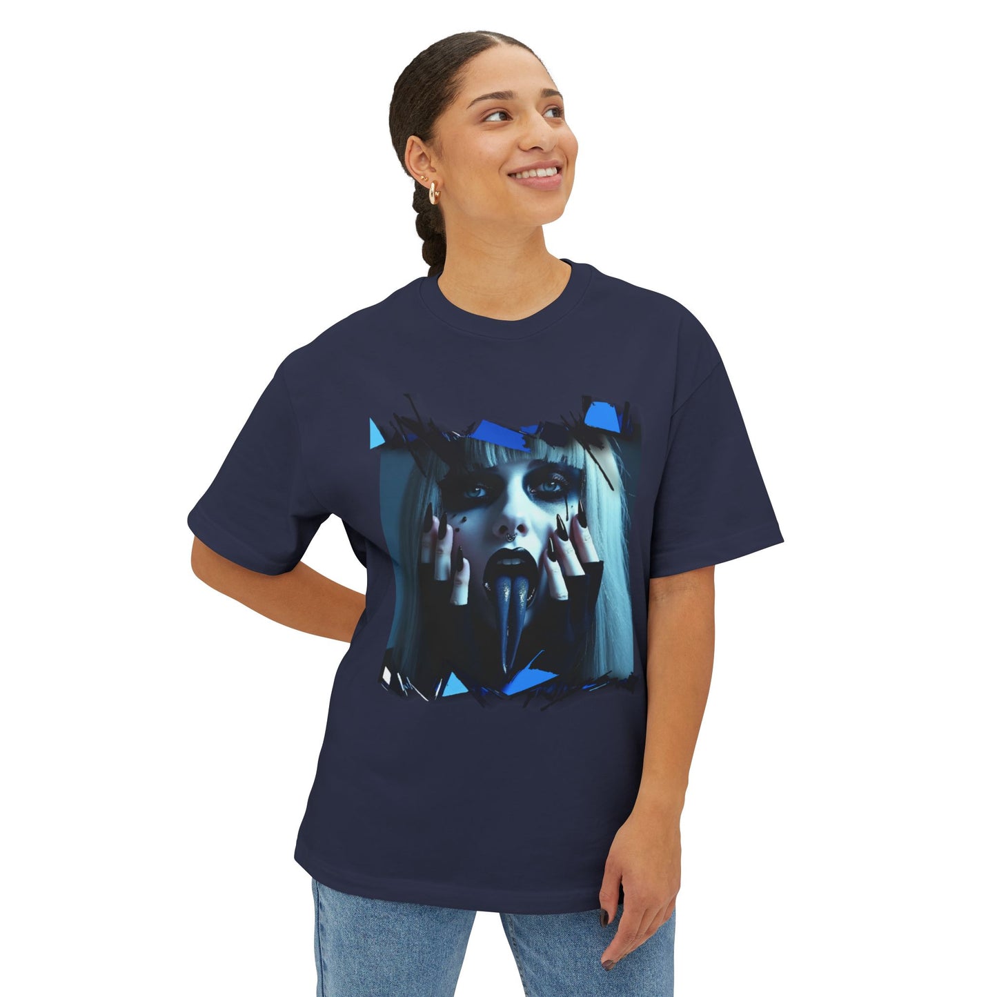Edgy Oversized Tee - Unisex Graphic Shirt, Streetwear Fashion, Unique Gift for Him/Her, Casual or Trendy Look, Art Enthusiast Apparel