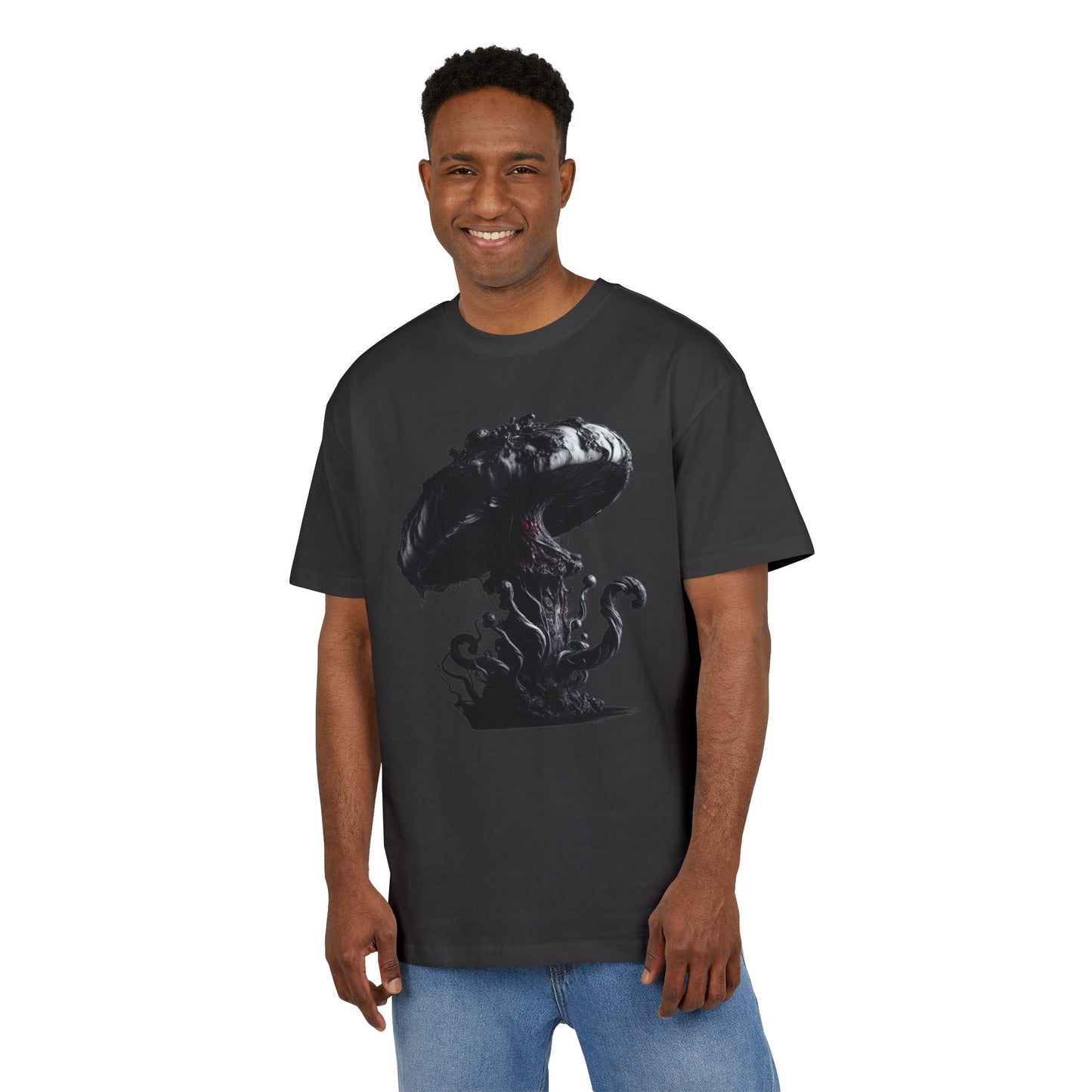 Vintage Mushroom Graphic Unisex Heavy Oversize Tee