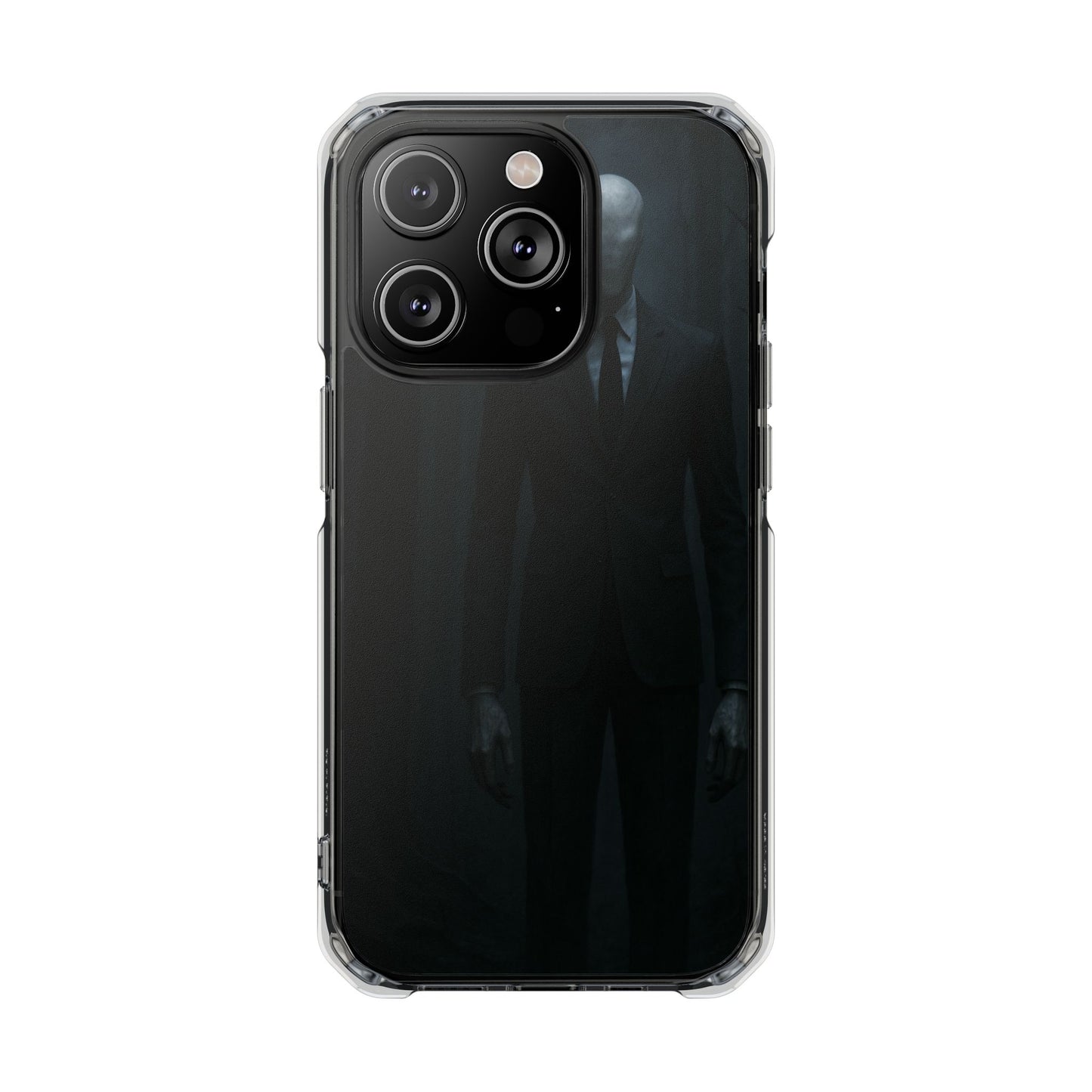 Sleek Phone Case with Minimalist Horror Design of Slenderman, Slim Protective Case, Unique Gift for Horror Lovers, Clear Impact-Resistant Case