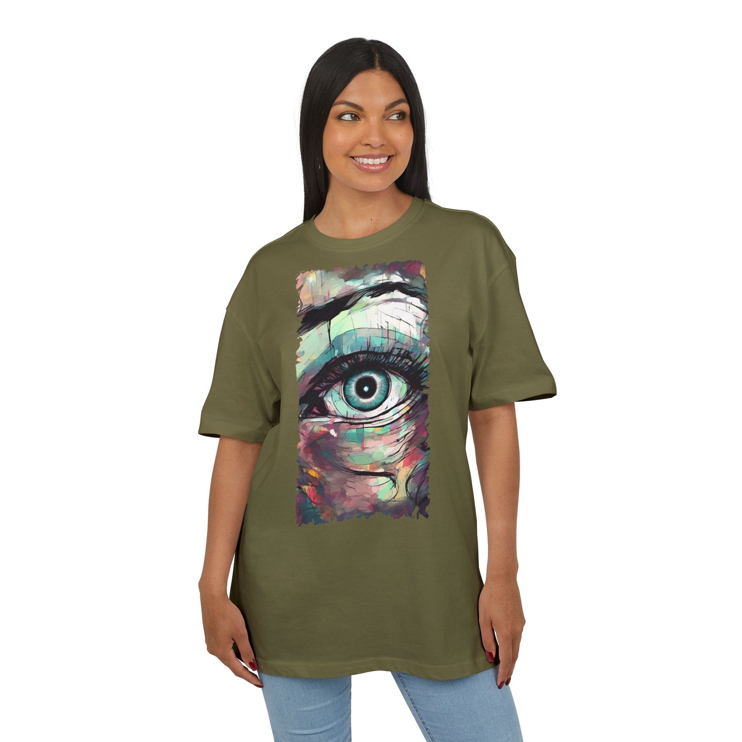 Artistic Eye Oversized Tee | Colorful Graphic T-Shirt, Unisex Shirt, Casual Fashion, Trendy Streetwear, Unique Gift Idea