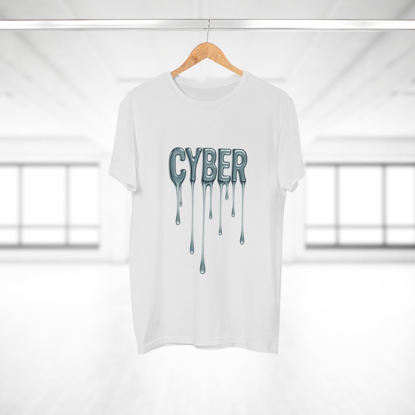 Cool Drippy Cyber T-Shirt, Unisex Graphic Tee, Casual Wear, Tech Enthusiast Gift, Trendy Streetwear for All Occasions