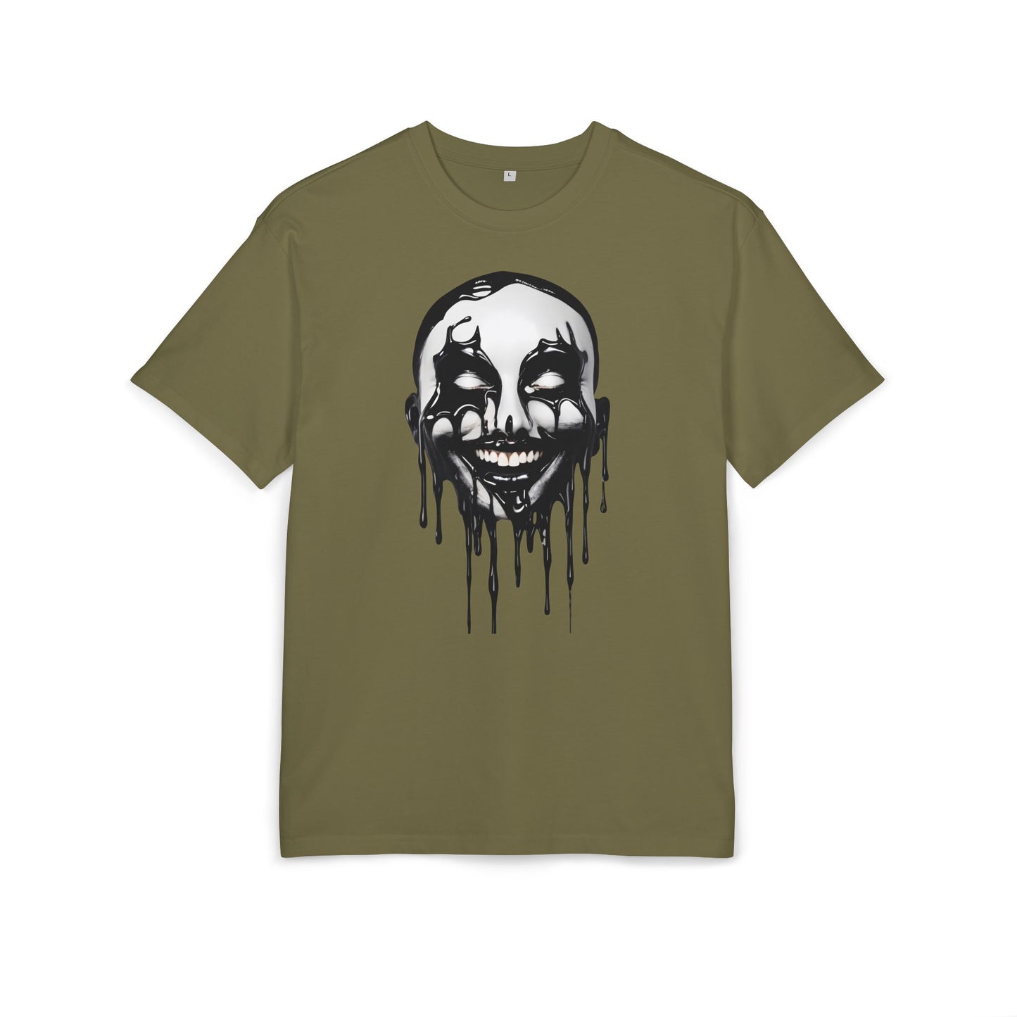 Gothic Graffiti Oversized Tee - Trendy Streetwear, Unisex Fashion Shirt, Edgy Graphic Tee, Perfect for Halloween, Casual Wear