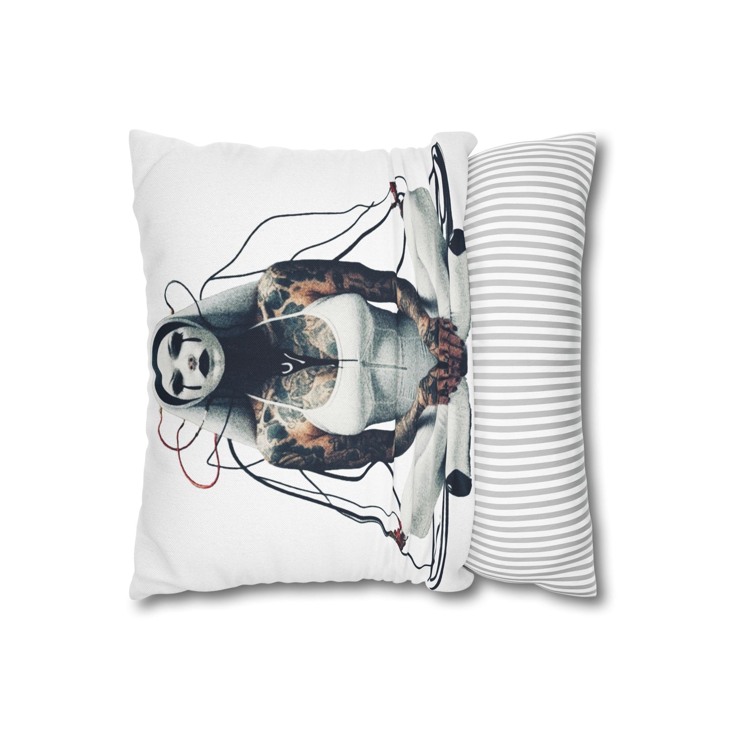 Unique Artistic Pillowcase with Futuristic Design, Decorative Cushion Cover for Home Decor, Gift for Art Lovers, Cozy Living Room Accessory