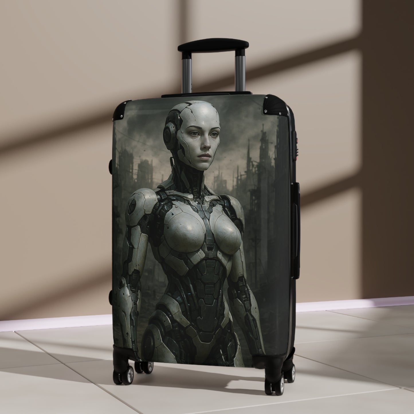 Futuristic Robot Suitcase | Travel Gear, Luggage, Gift for Tech Lovers, Adventure Bag, Unique Travel Accessories