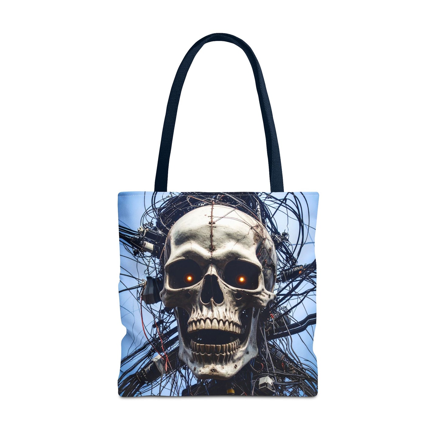 Gothic Skull Tote Bag, Gift for Halloween, Edgy Fashion Accessory, Unique Shopping Bag, Cool Graphic Reusable Tote
