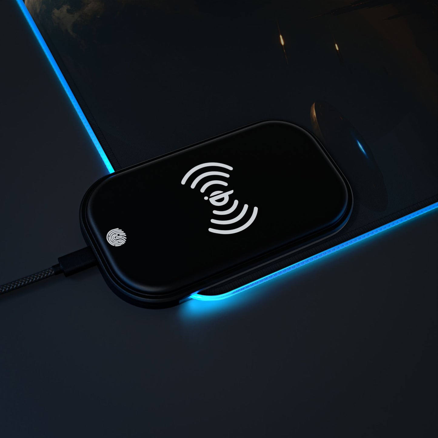 LED Gaming Mouse Pad - Wireless Charging, RGB Desk Accessory, Gamer Gift, Gaming Setup Decor, Tech Lover Gift, PC Gaming Essentials