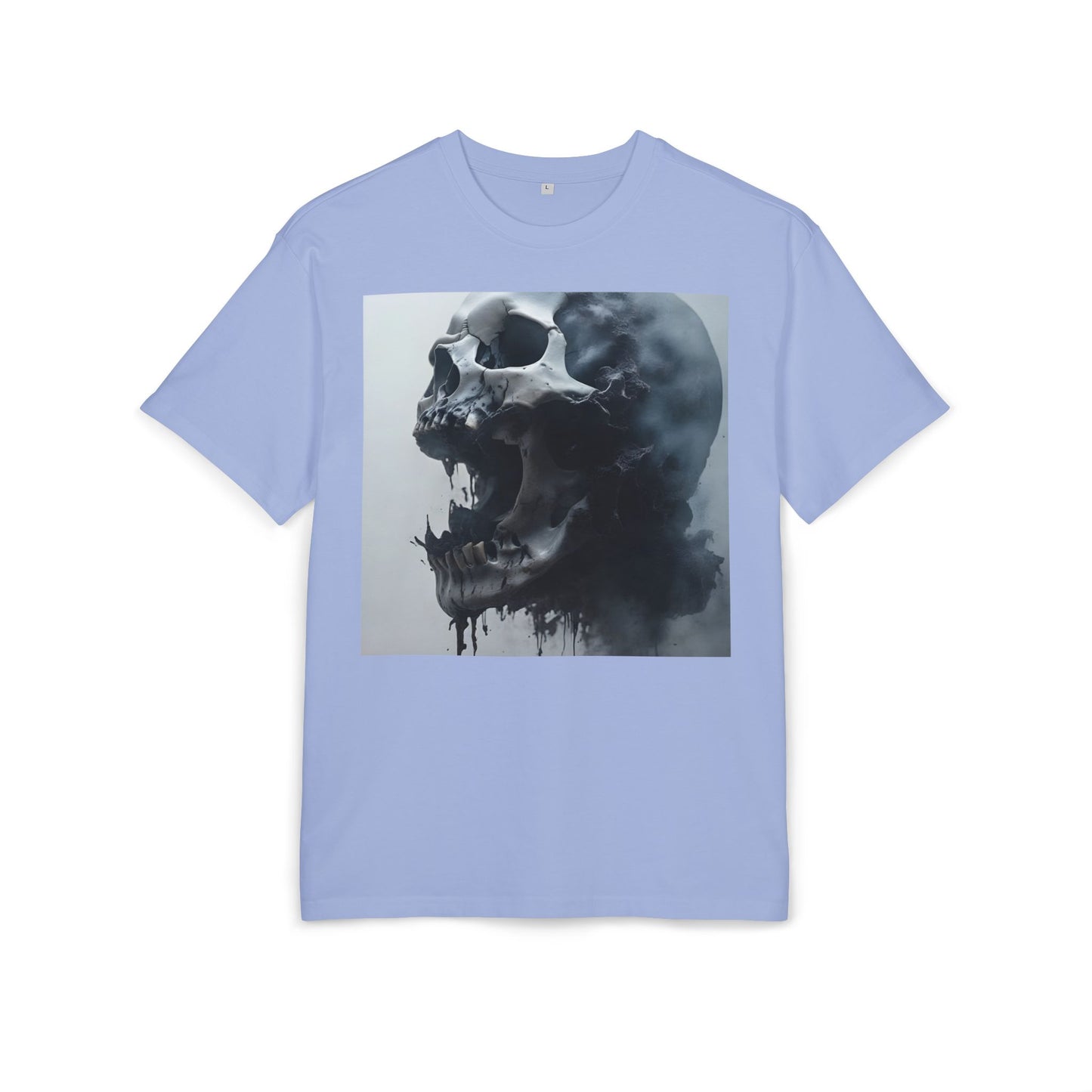 Gothic Skull Oversized Tee | Unisex, Grunge Fashion, Halloween Shirt, Dark Aesthetic, Casual Wear