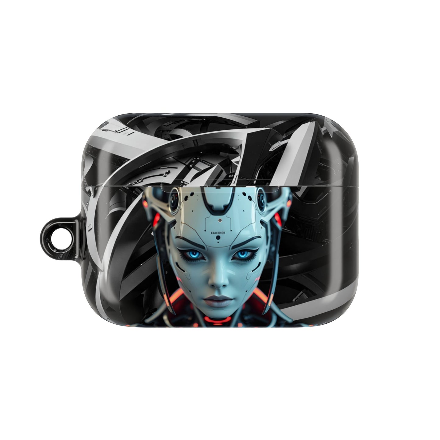 Futuristic AirPod Case with Tech-Inspired Design, Cyberpunk AirPods Holder, Stylish Accessory for Music Lovers, Gift for Gamers