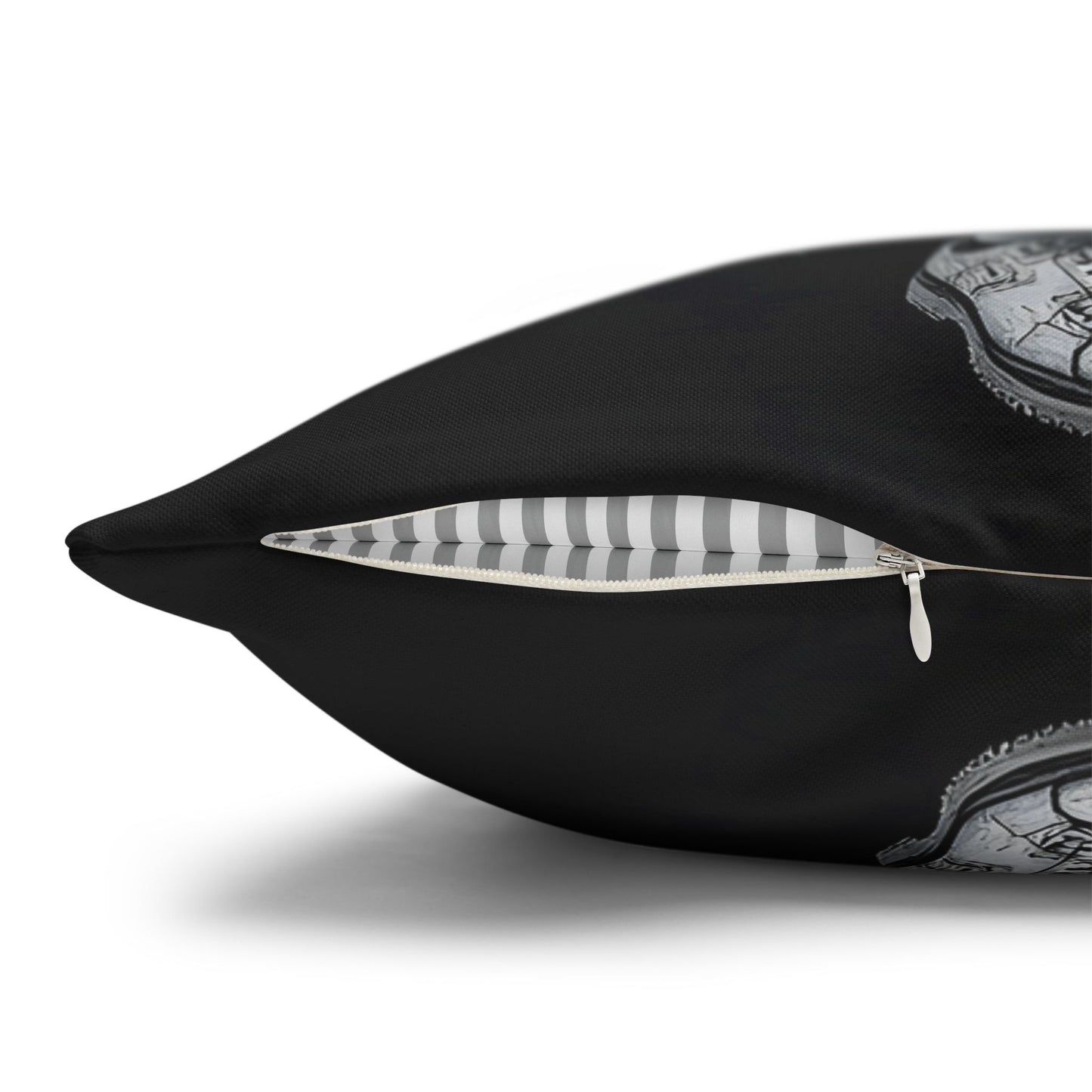 Edgy Skull Pillowcase | Gaming Decor, Modern Home Accent, Halloween Gift, Unique Couch Pillow, Cyberpunk Style