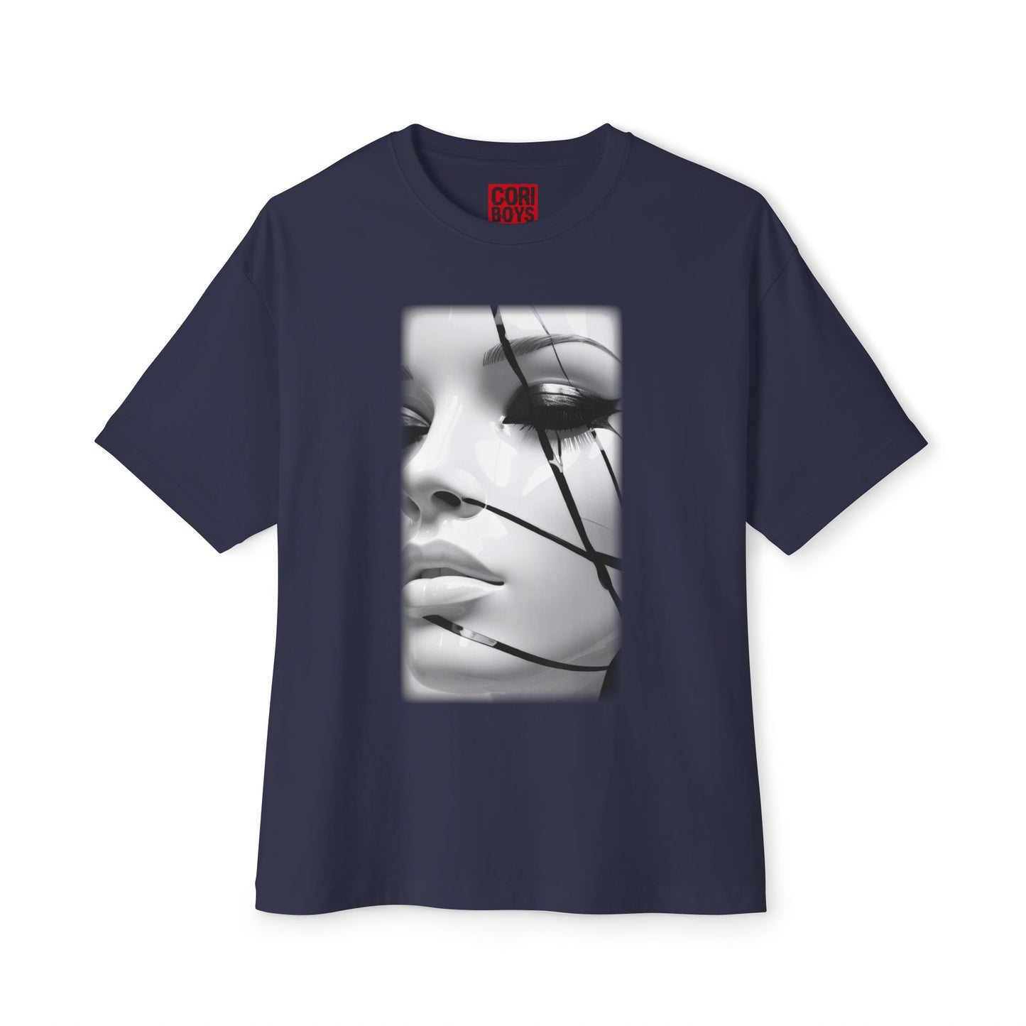 Chic Oversized Graphic Tee with Striking Design, Streetwear, Casual Style, Fashion Statement, Gift for Art Lovers