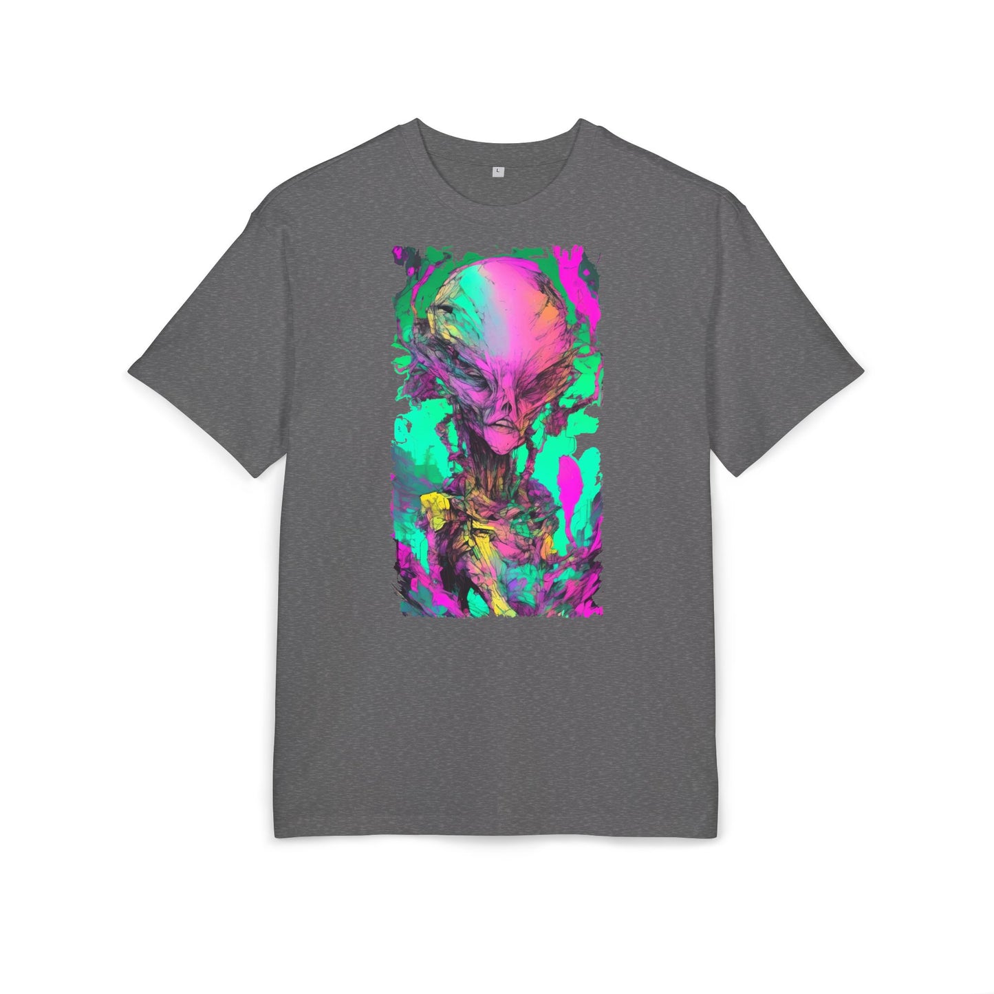 Alien Art Unisex Oversize Tee, Graphic Tee, Casual Style, Streetwear, Unique Gift, Statement Piece
