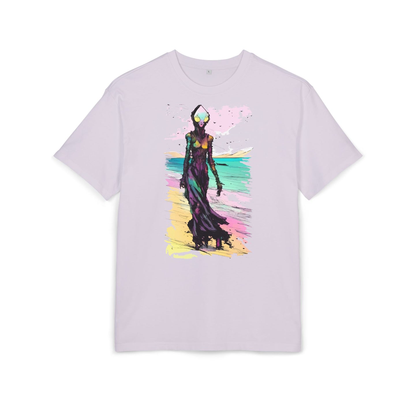 Beach Vibes Oversize Tee - Artistic Graphic Tee, Summer Style, Unisex T-Shirt, Boho Fashion, Casual Wear