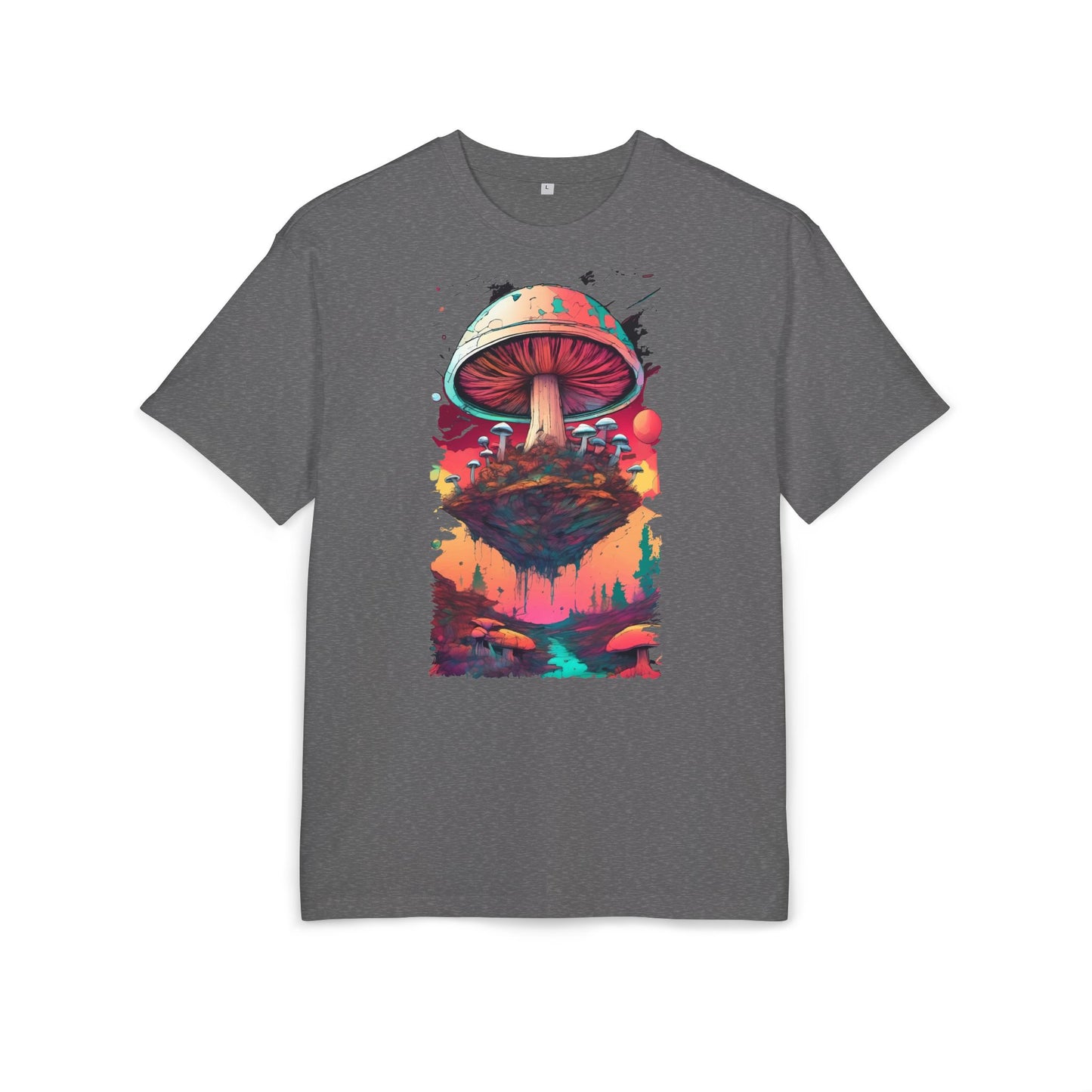 Psychedelic Mushroom Unisex Tee - Oversize Graphic T-Shirt for Festivals, Art Lovers, Gifts, and Casual Wear