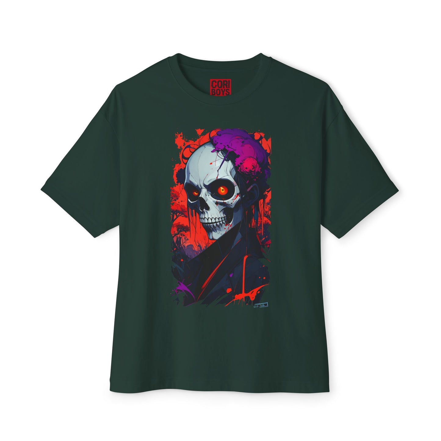 Edgy Skull Graphic Tee, Oversized T-Shirt for Casual Wear, Halloween Costume, Streetwear Fashion, Unisex Gift Idea