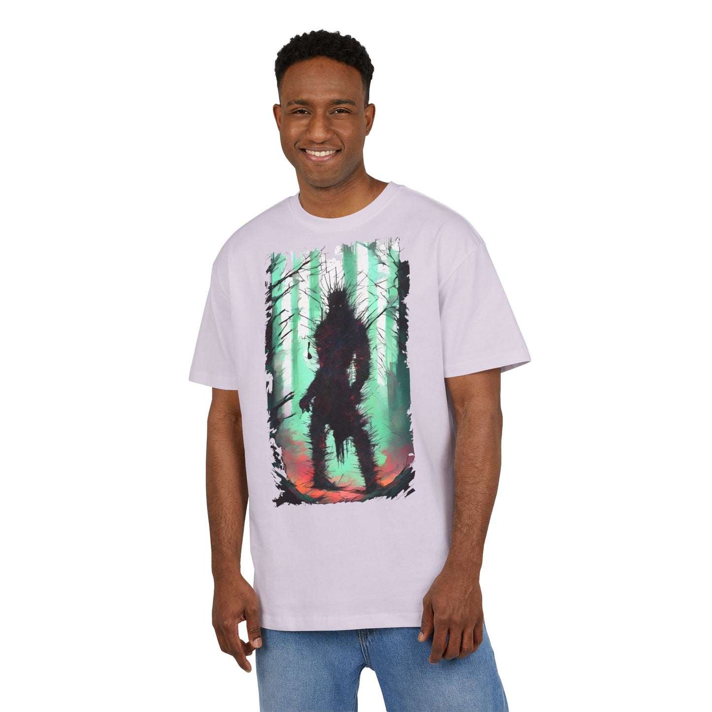 Unisex Oversized Graphic Tee with Forest Silhouette | Comfy Casual Wear, Gift for Nature Lovers, Ideal for Camping, Hiking, Everyday Style