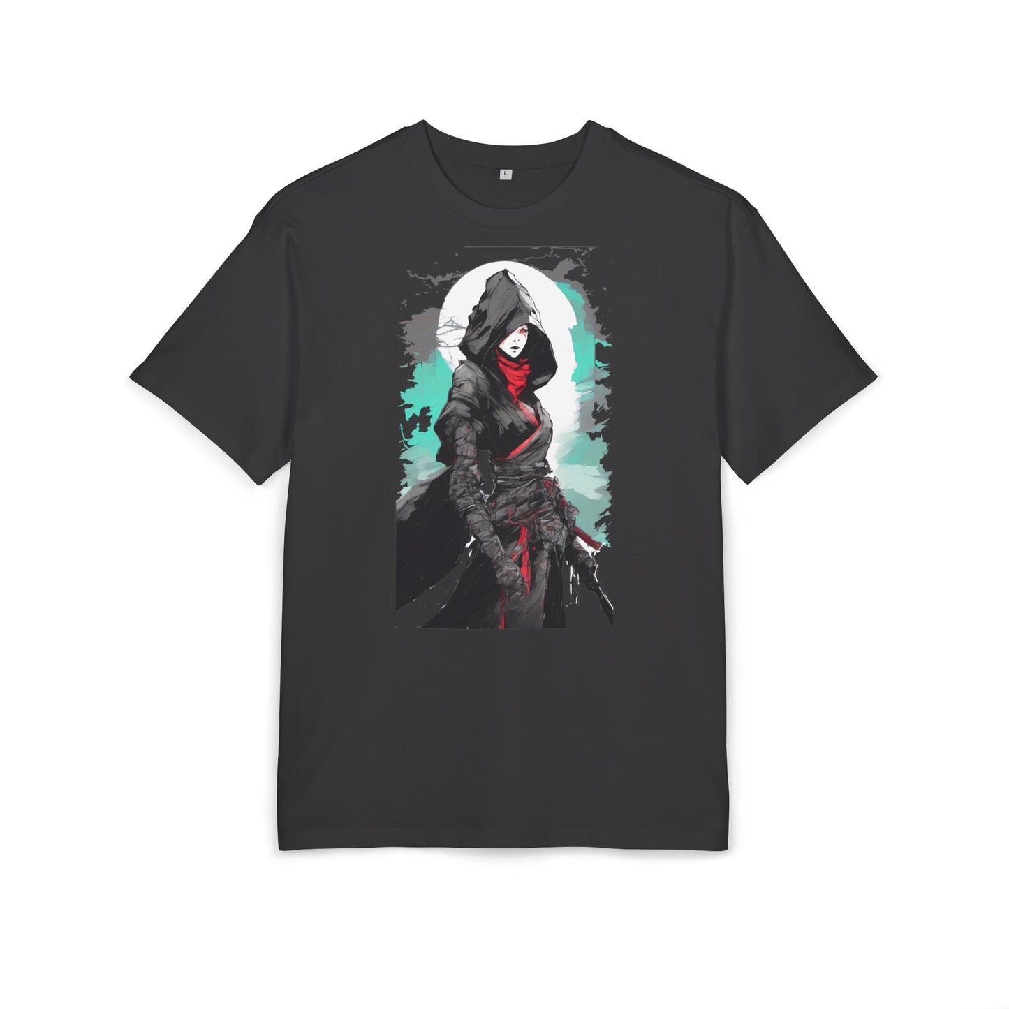 Hooded Warrior Oversize Tee | Unisex Graphic Shirt | Comfortable Casual Wear | Perfect for Comic Con, Gift for Gamers, Streetwear Fashion
