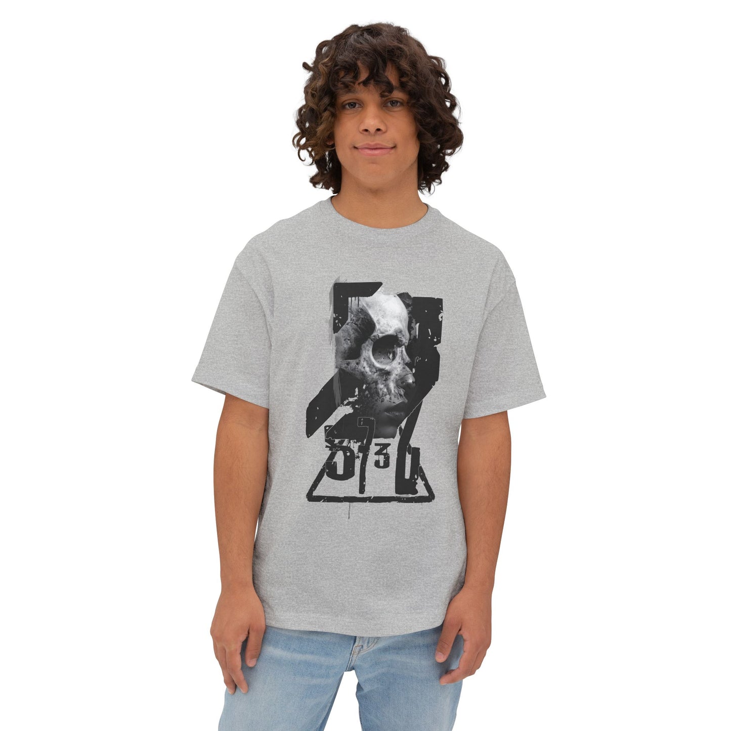 Edgy Graphic Tee, Unisex Oversized Boxy Tee, Goth Fashion Shirt, Casual Streetwear Top, Grunge Style Tee, Perfect Gift for Halloween