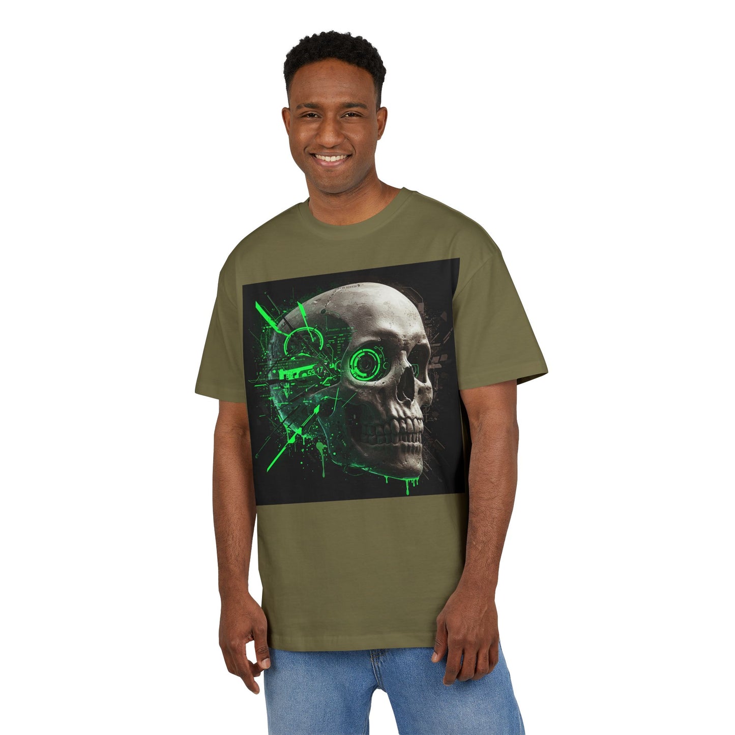 Edgy Graphic Oversize Tee | Skull Design | Streetwear Style, Casual Outfit, Music Festival Essential, Unique Gift, Unisex Apparel