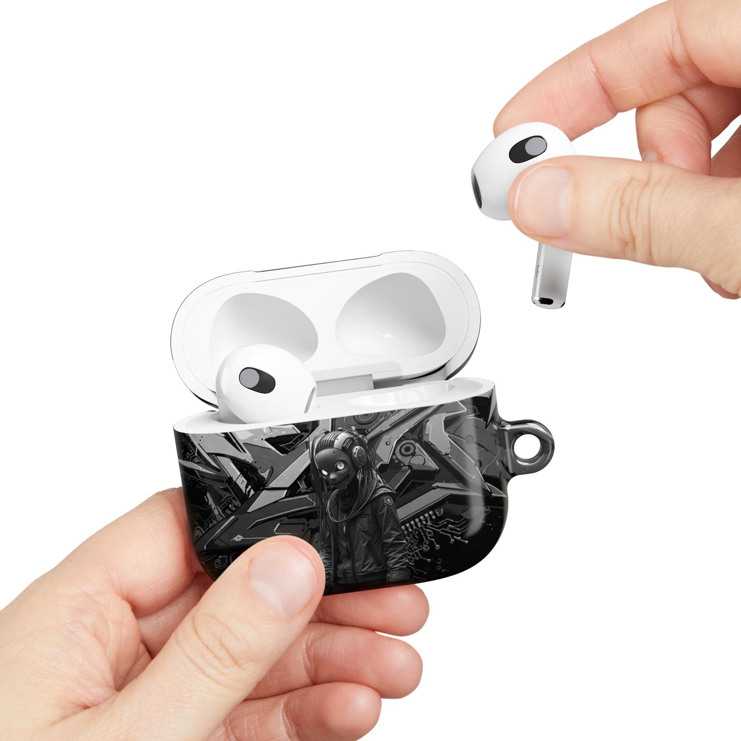 Urban Graffiti Cyber AirPod Cases, Trendy AirPod Holder, Stylish Earbud Case, Customizable Gift for Teens, Music Lover Accessory