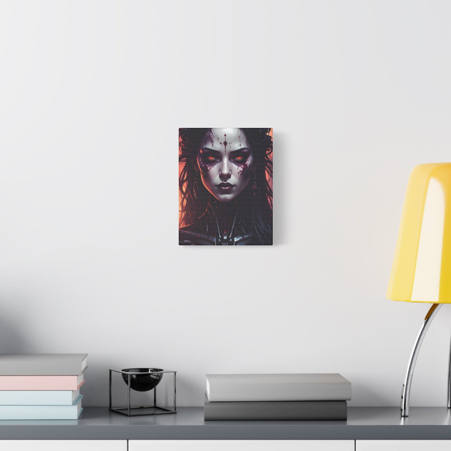 Gothic Art Canvas Print, Dark Wall Decor, Modern Home Art, Unique Gift for Halloween, Edgy Aesthetic Room Decor, Unusual Wall Art