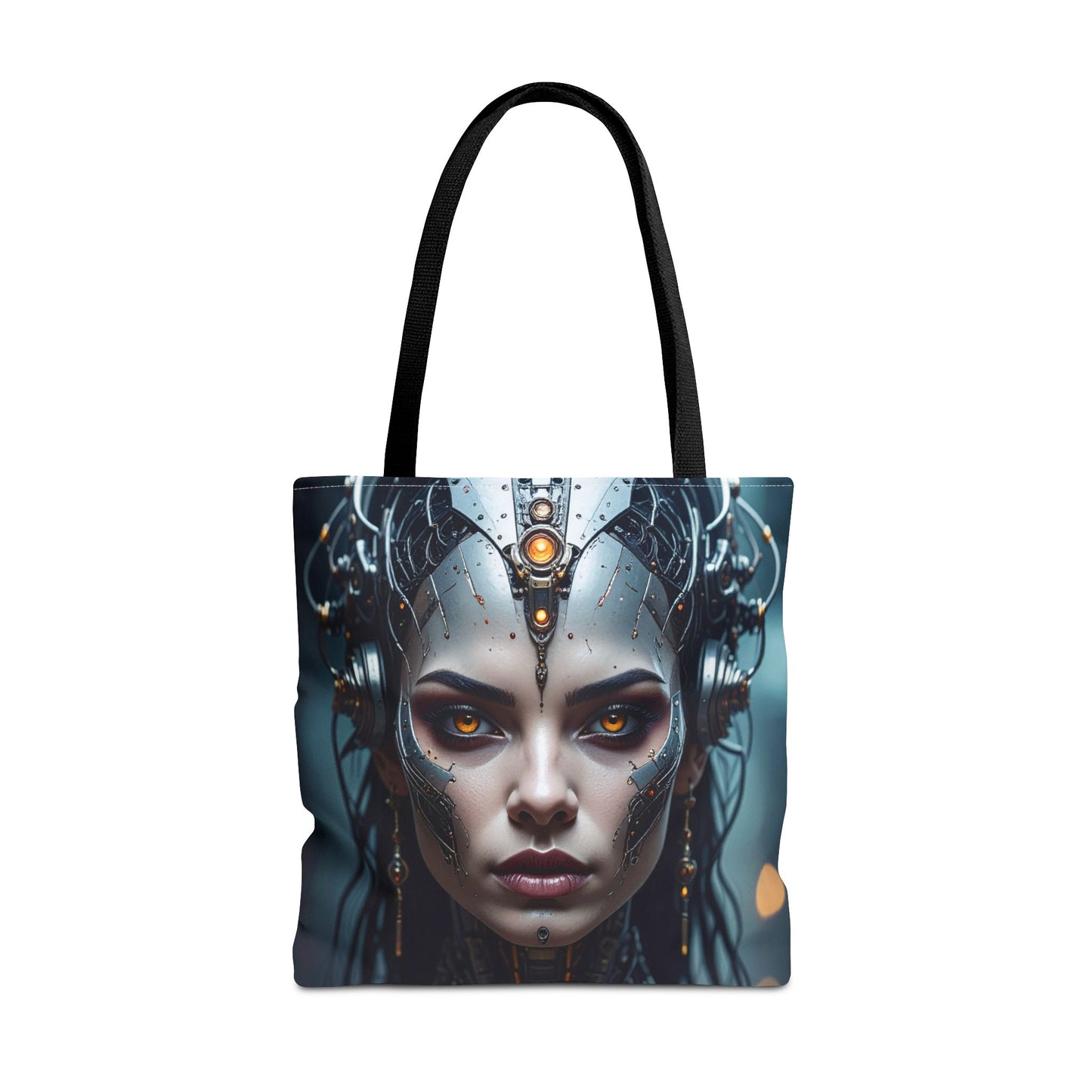Futuristic Art Tote Bag, Cyberpunk Purse, Unique Shopping Bag, Sci-Fi Style Handbag, Statement Accessory for Geeks